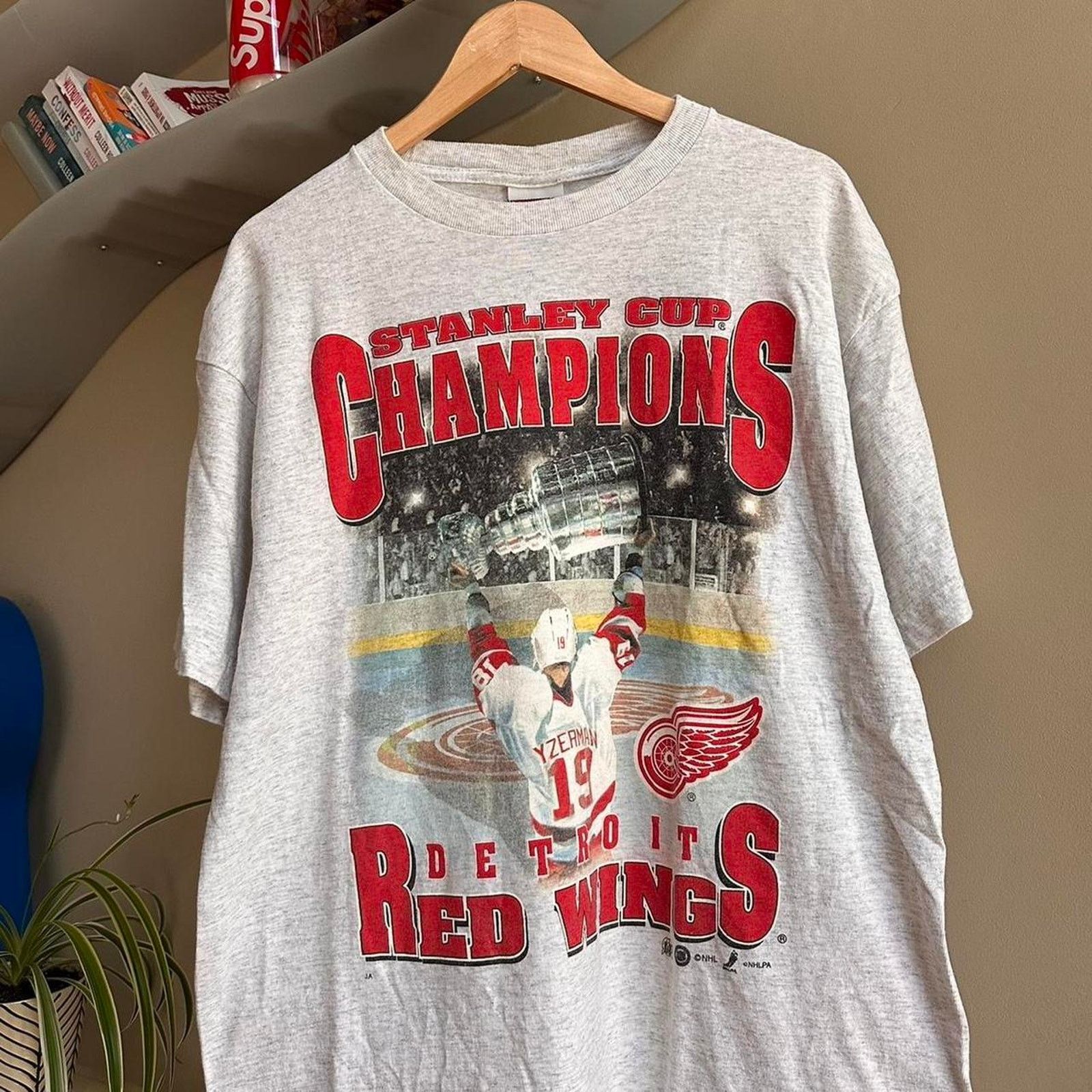 NHL × Vintage Vintage Detroit Red Wings Stanley Cup Champions Shirt Size US L / EU 52-54 / 3 - 2 Thumbnail