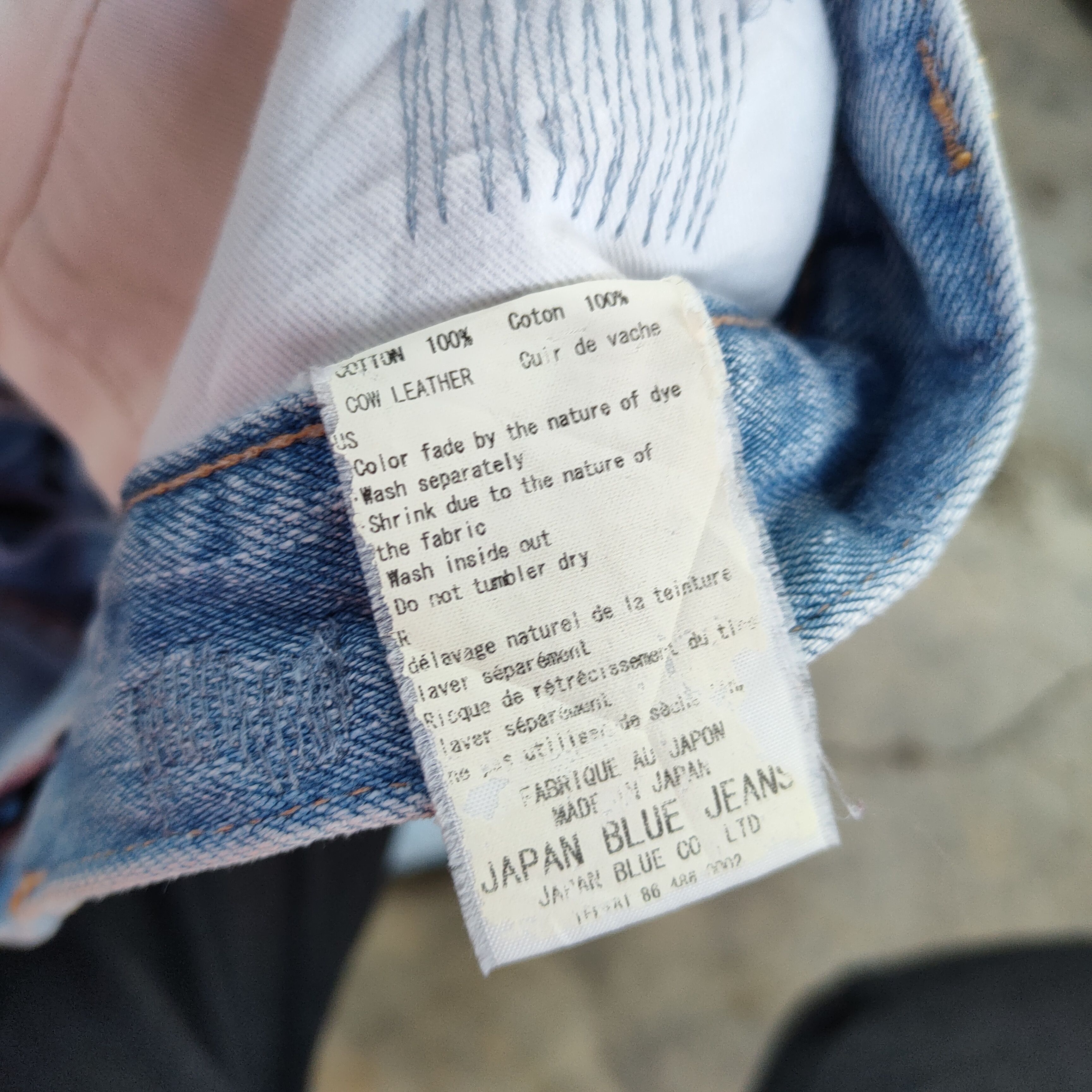 Blue Blue Japan # VINTAGE JAPAN BLUE FADED DISTRESSED JEANS PANTS Size US 34 / EU 50 - 11 Thumbnail
