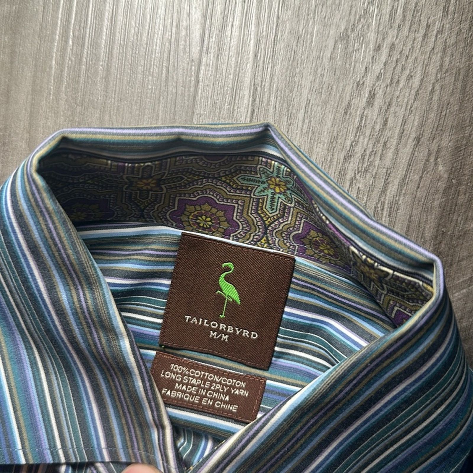 Tailorbyrd Tailorbyrd Striped Long Staple 2-Ply Yarn Long Sleeve - Med Size US M / EU 48-50 / 2 - 7 Thumbnail