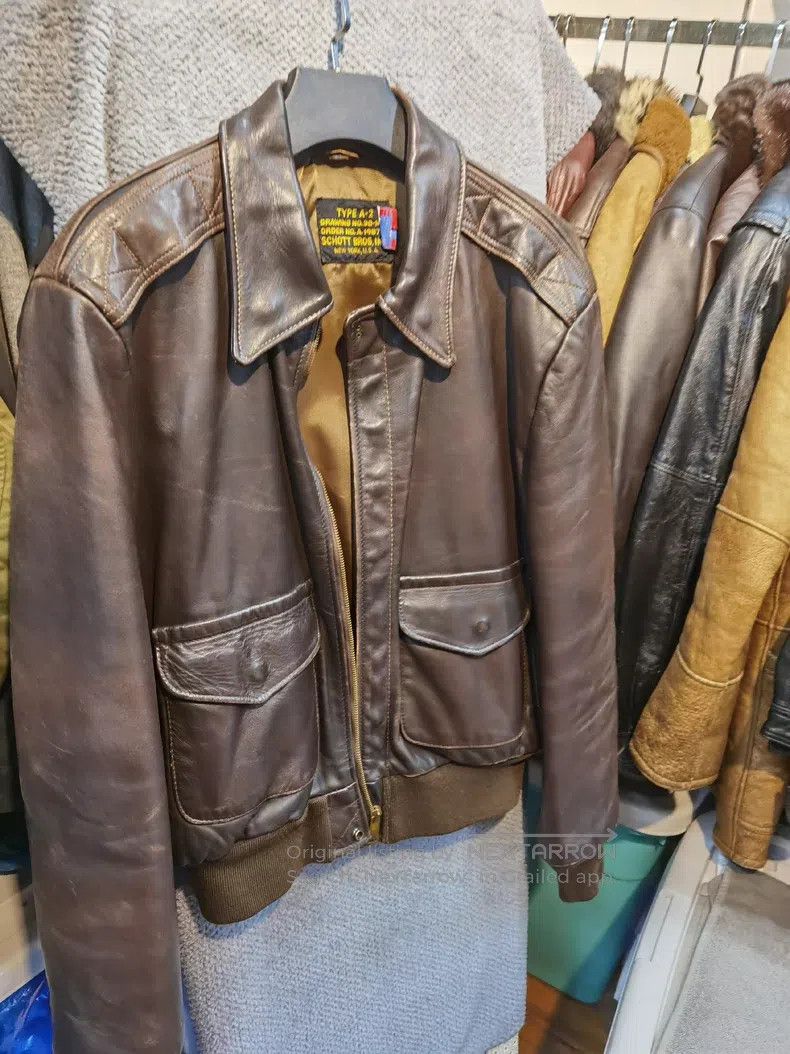 Schott Schott Vintage A2 horseskin flight jacket Size US XL / EU 56 / 4 - 9 Thumbnail