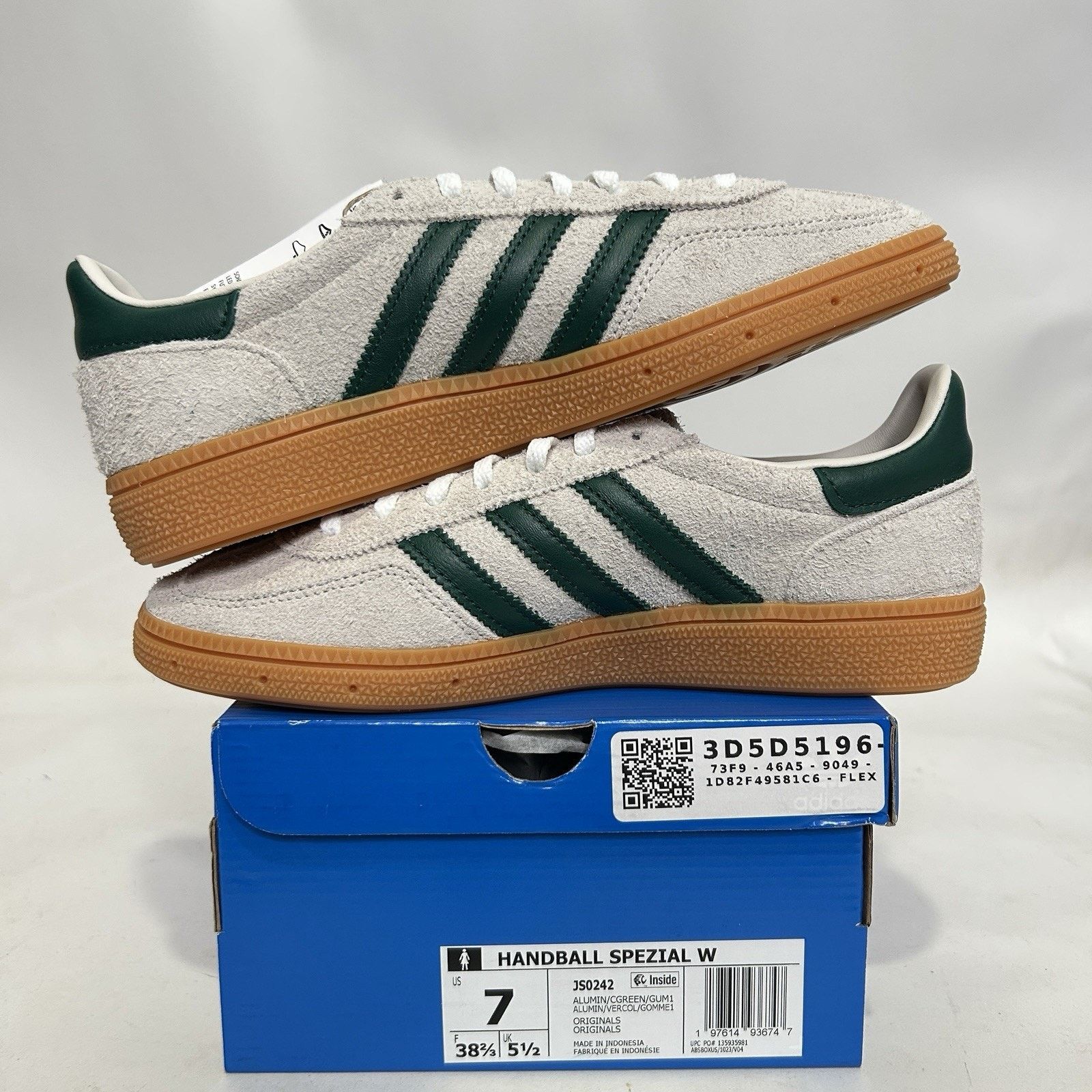 Adidas Adidas Handball Spezial WMNS “Alumina Grey Collegiate Green” Size US 7 / IT 37 - 3 Thumbnail