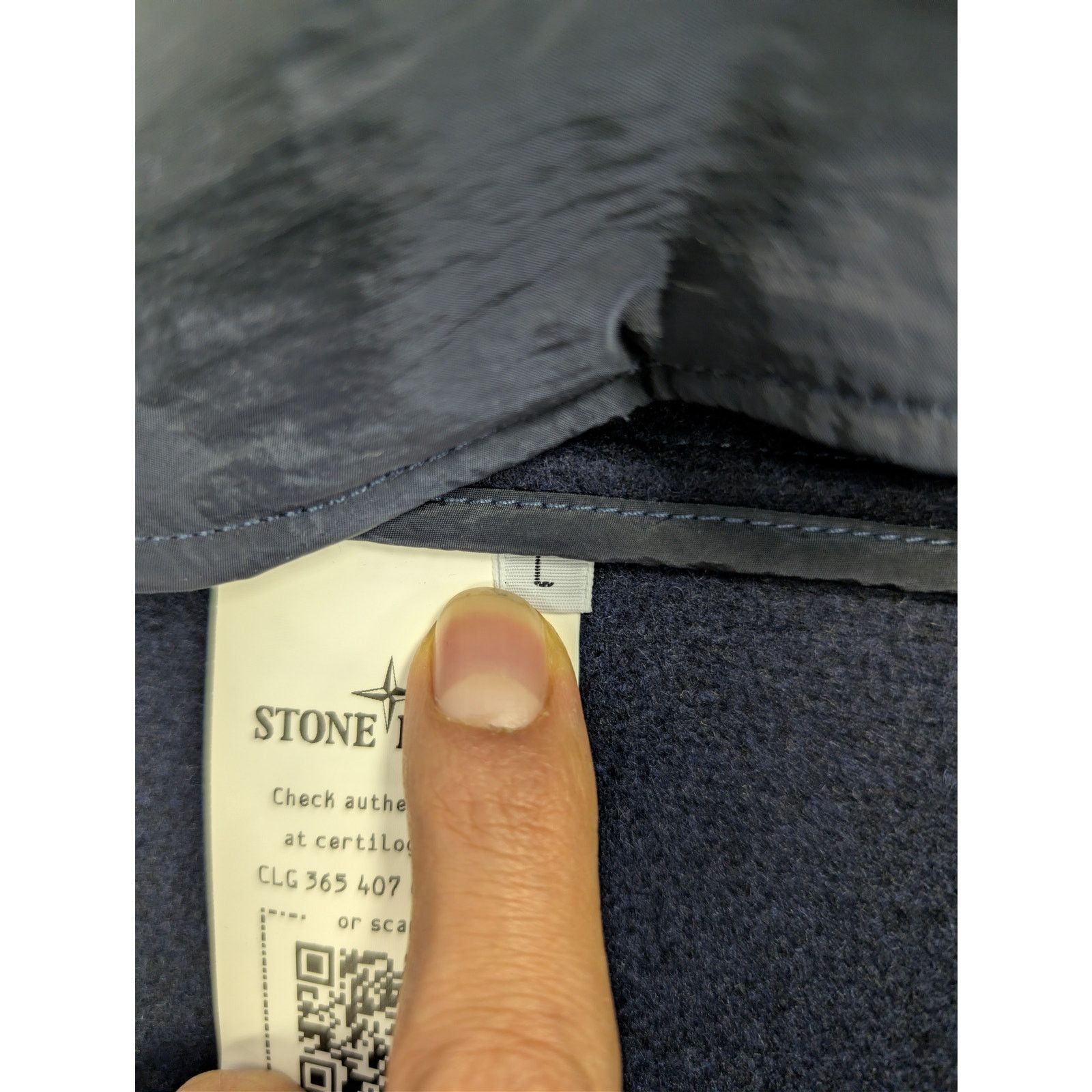 Stone Island o1rshd1 Panno Speciale Hoodie Jacket in navy blue wool blend Size US L / EU 52-54 / 3 - 16 Thumbnail