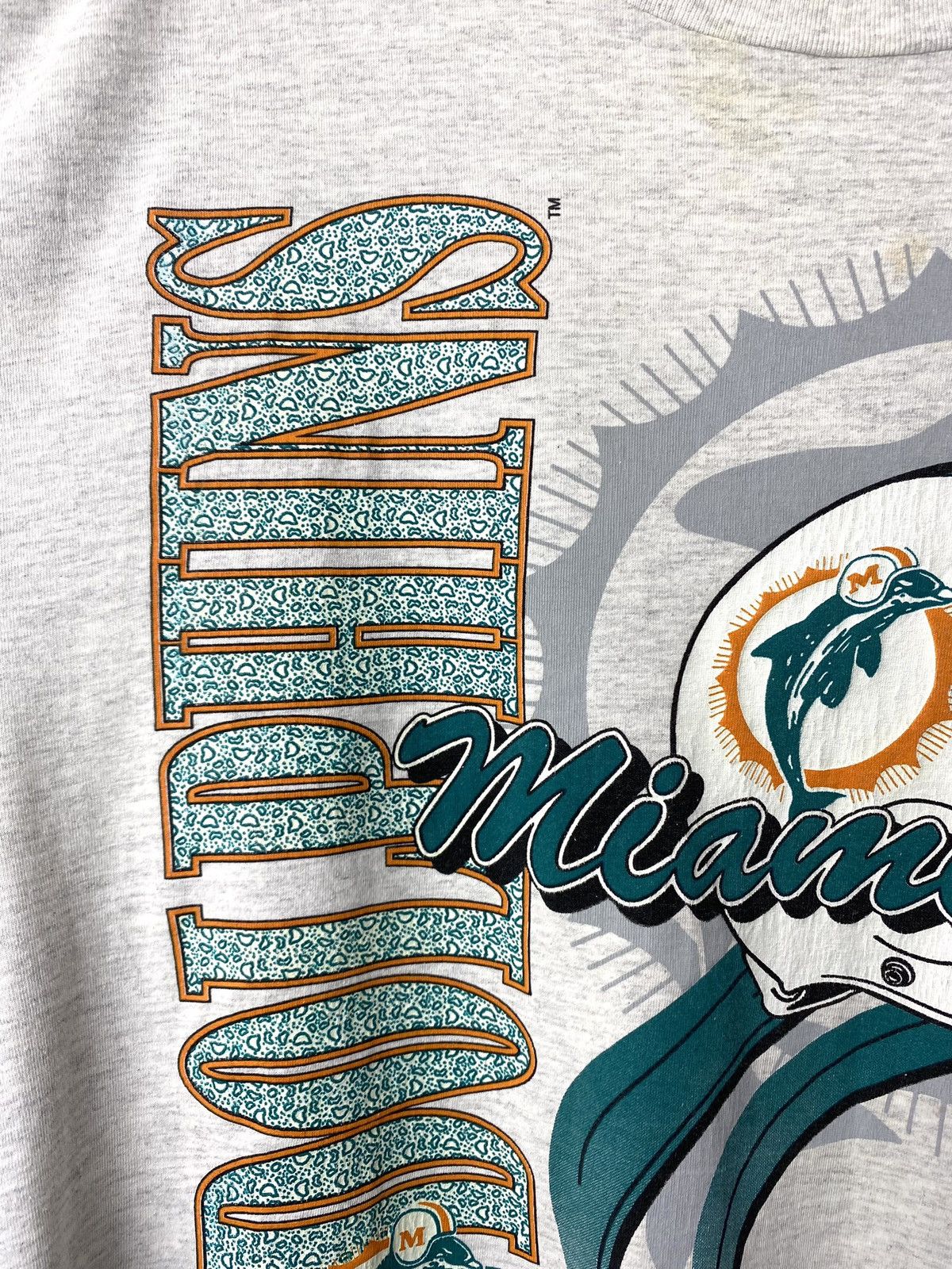 NFL Vintage 1995 NFL Dolphins Miami T Shirt Size US XL / EU 56 / 4 - 4 Thumbnail