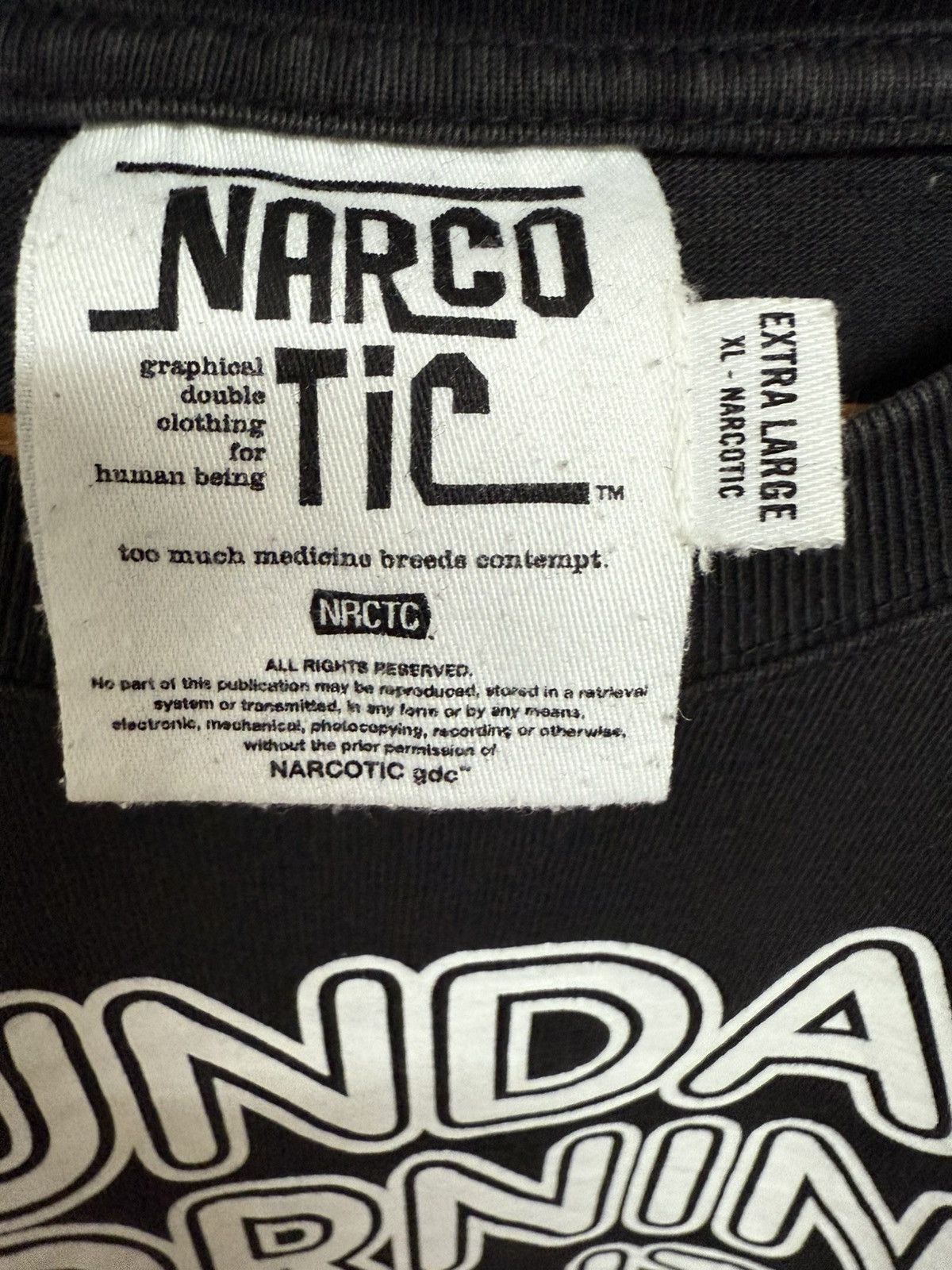 Narcotic GDC The Narcotic Underground by GDC Tshirt Size US XL / EU 56 / 4 - 6 Thumbnail