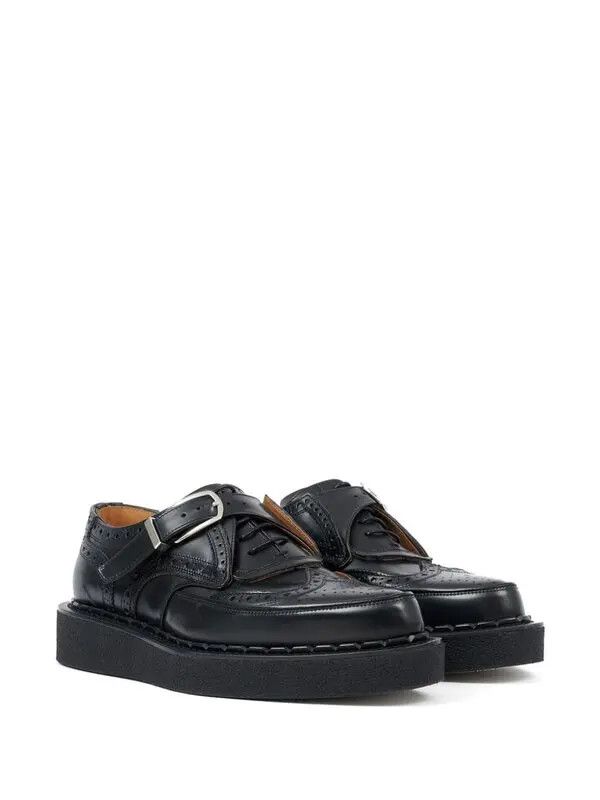 Maison Margiela o1w1db10825 Monster Leather Monk Shoes in Black Size US 10 / EU 43 - 2 Thumbnail