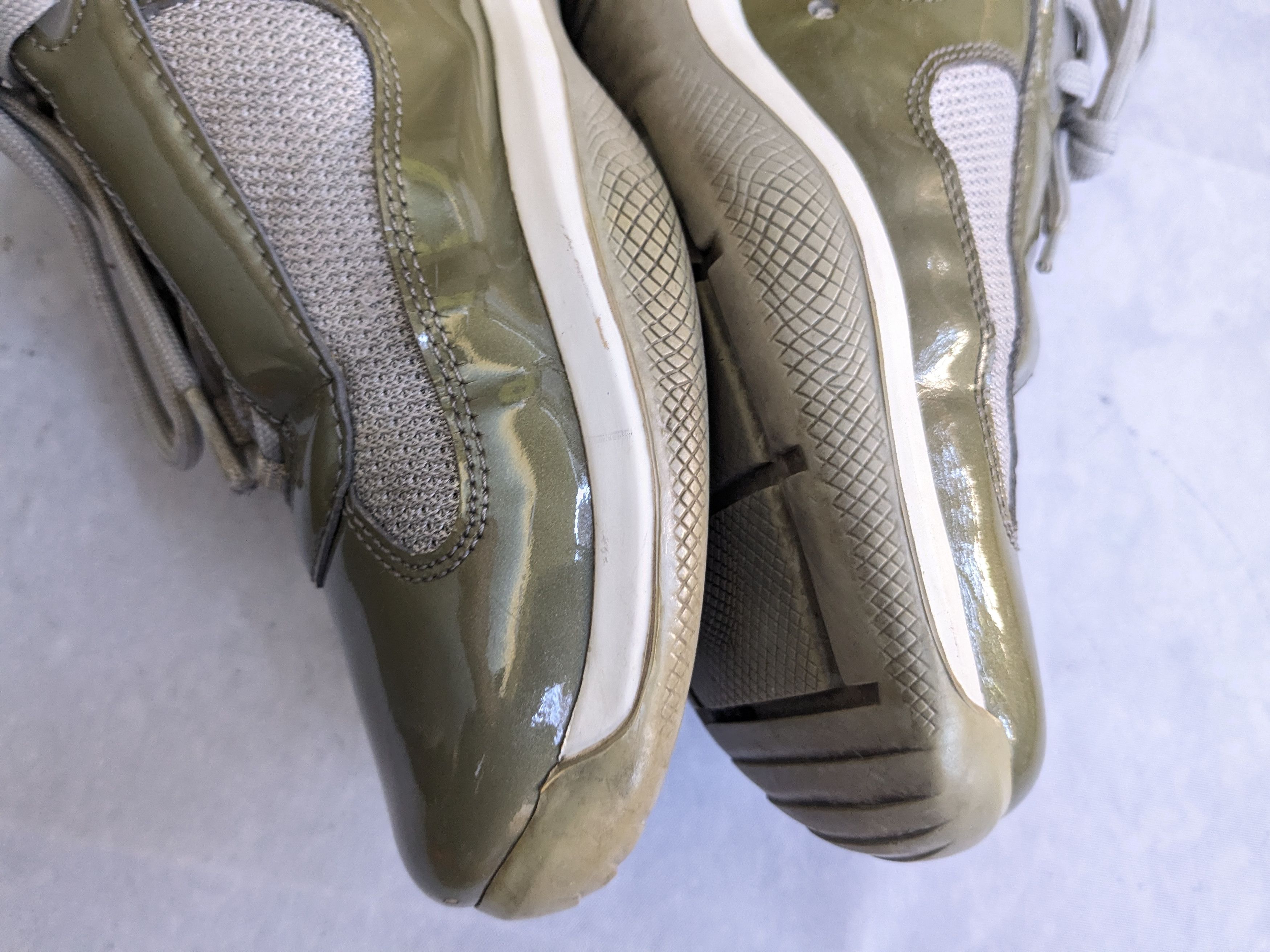 Prada Prada America's Cup Olive Green 9.5 Low Top Patent Leather Size US 9.5 / EU 42-43 - 14 Thumbnail