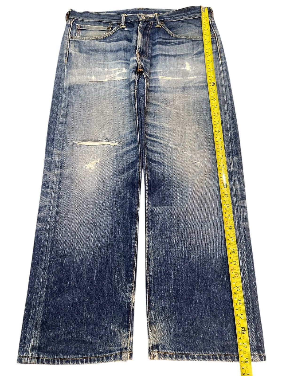 Levi's Vintage Levis 505 Blue Faded Wash Distressed Baggy Jeans Size US 34 / EU 50 - 12 Thumbnail