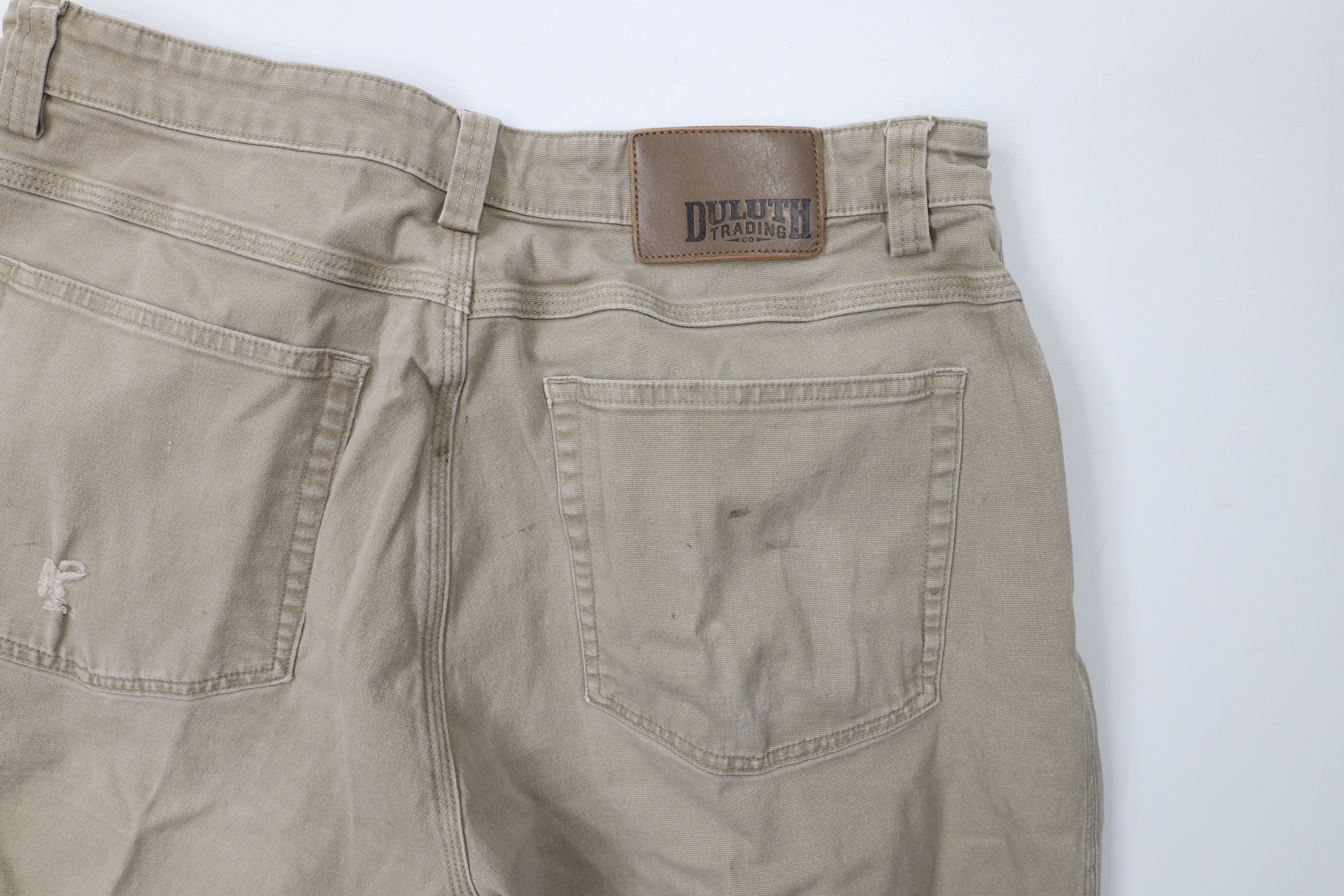 Duluth Trading Company × Vintage Duluth Trading Co Flex Fire Hose Dungaree Pants Beige Size US 34 / EU 50 - 14 Thumbnail