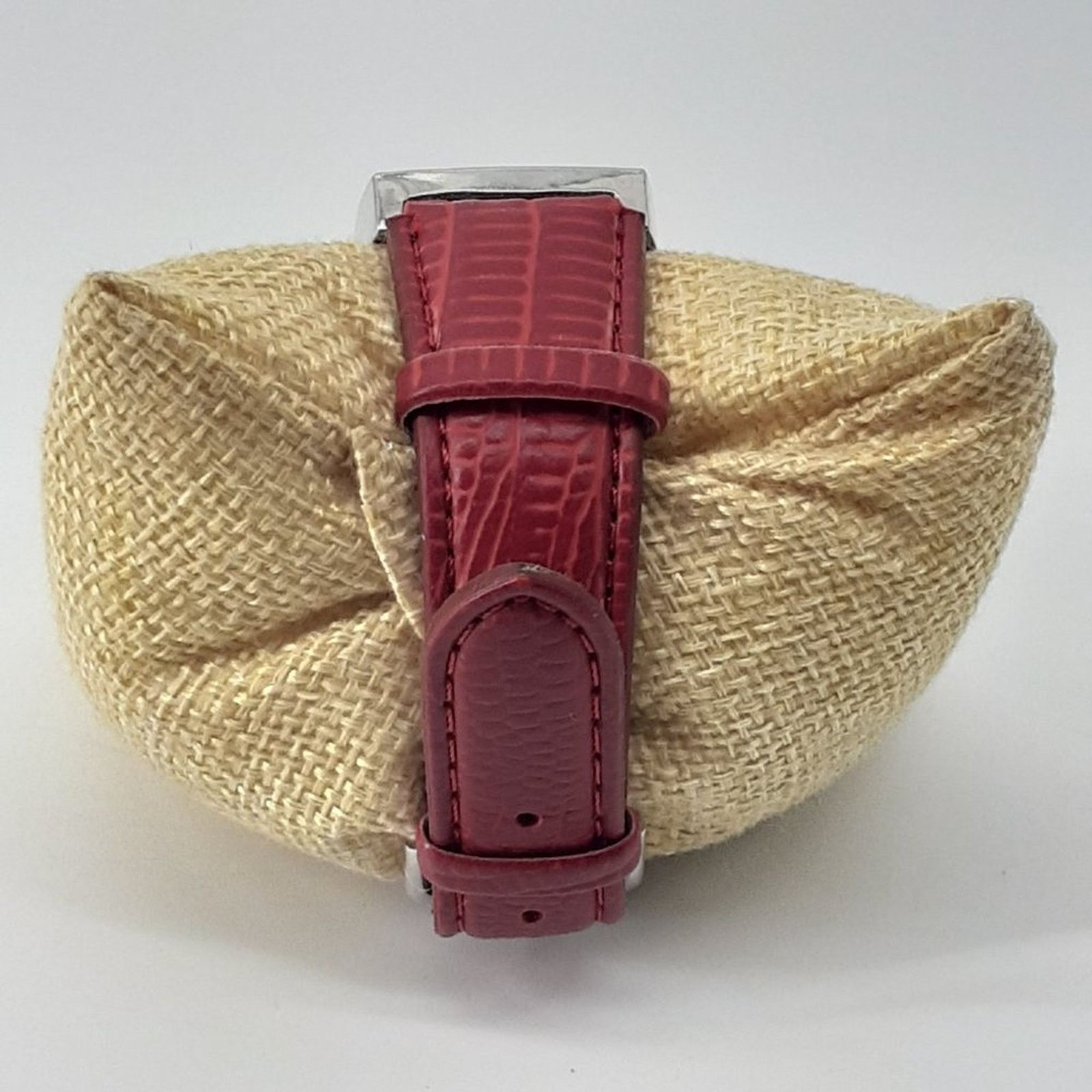 Vintage Women's Red Croc Embossed Strap faux leather Rhinestone Size ONE SIZE - 8 Thumbnail