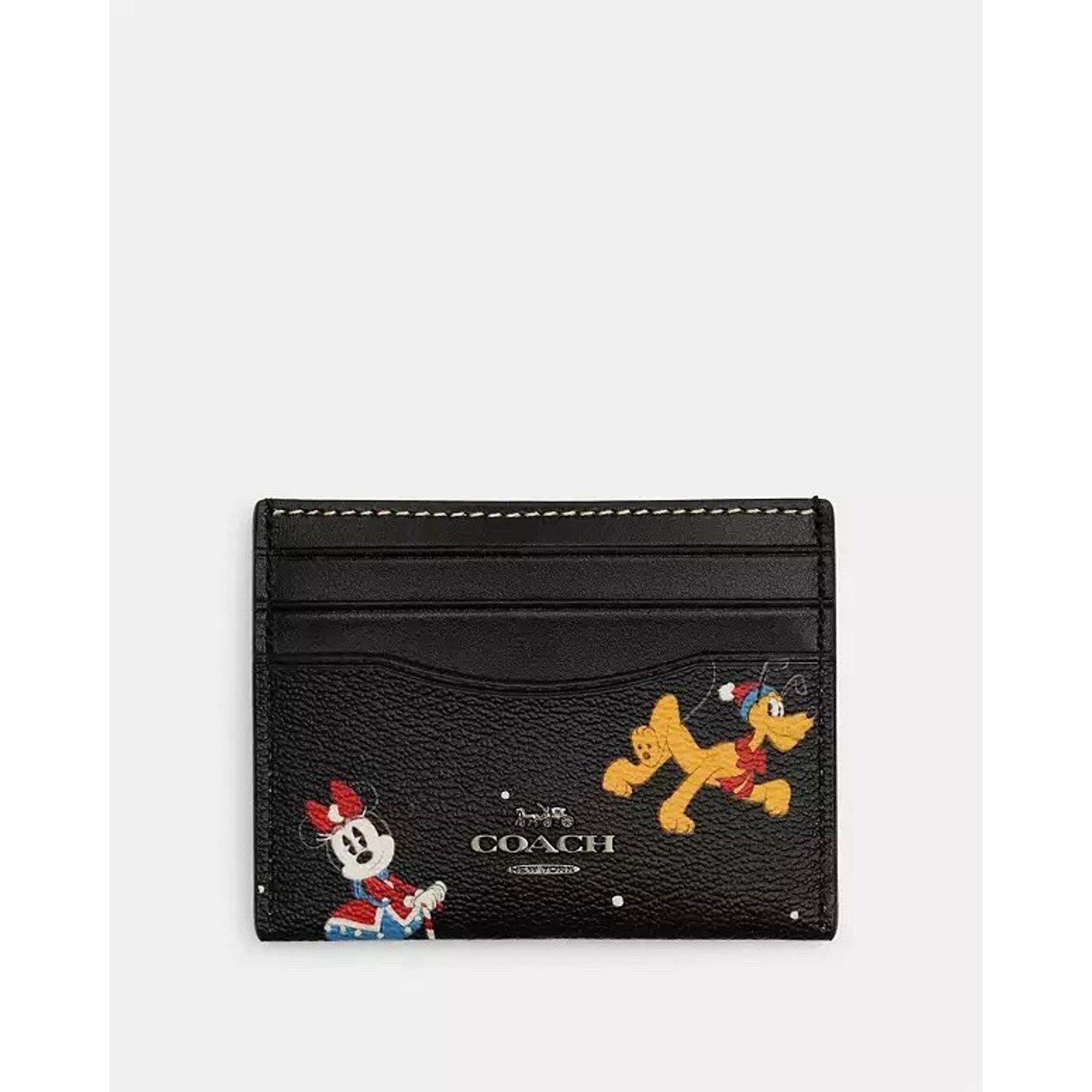Coach NWT Disney Coach Slim ID Card Case CN032 Minnie Donald Duck Size ONE SIZE - 6 Thumbnail