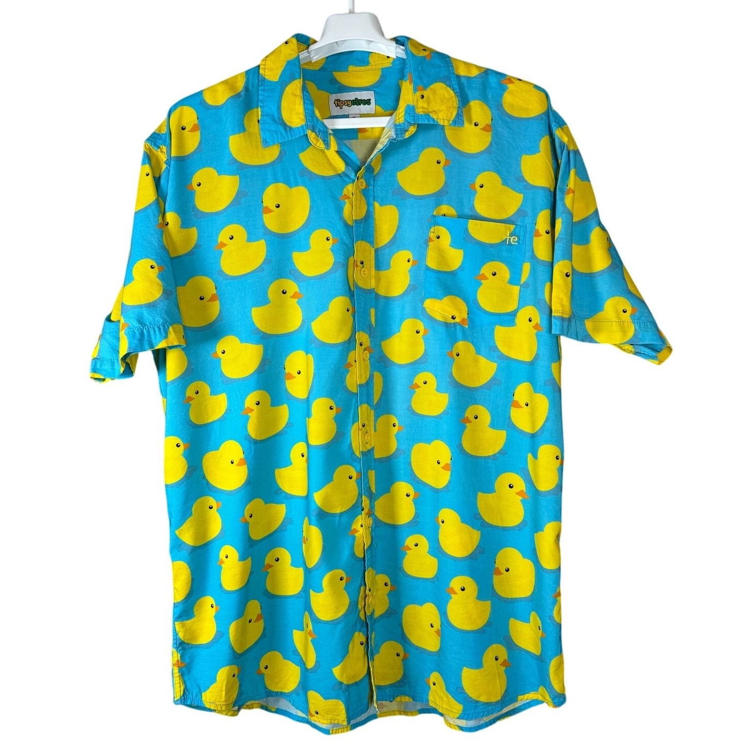 Tipsy Elves Tipsy Elves Rubber Ducky Short Sleeve Hawaiian Shirt Men’s Size US XXL / EU 58 / 5 - 1 Thumbnail