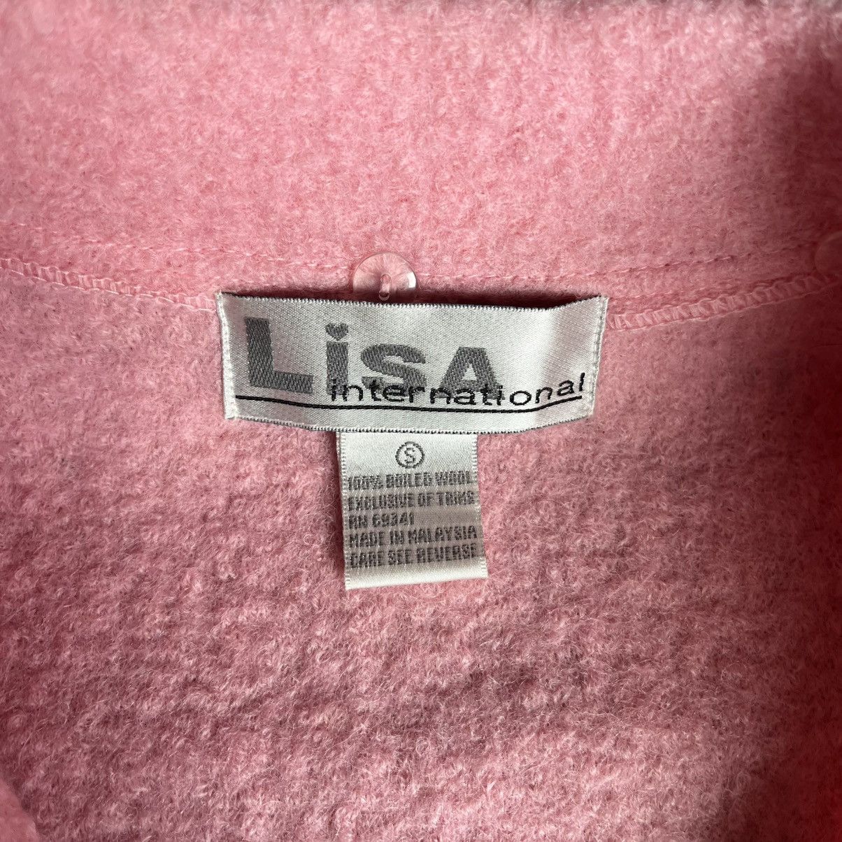 Vintage Vintage 1980s Lisa International Boiled Wool Zip Up Sweater Size S / US 4 / IT 40 - 7 Thumbnail