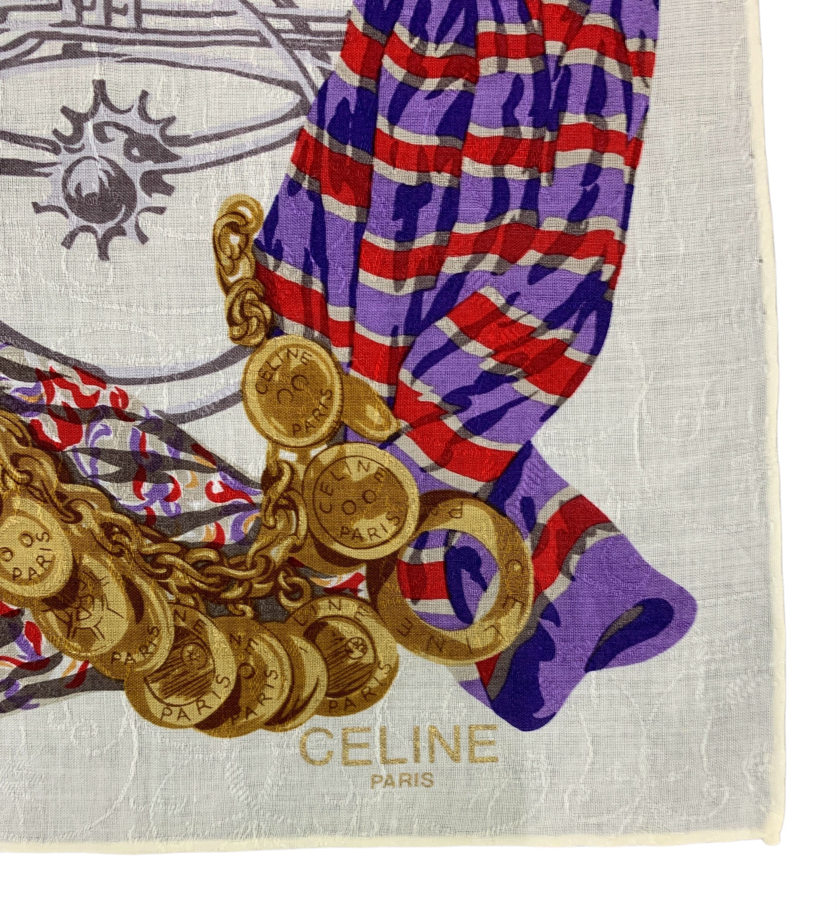 Celine × Vintage Vintage Celine Neckerchief/ Handkerchief - HKA936 Size ONE SIZE - 8 Thumbnail