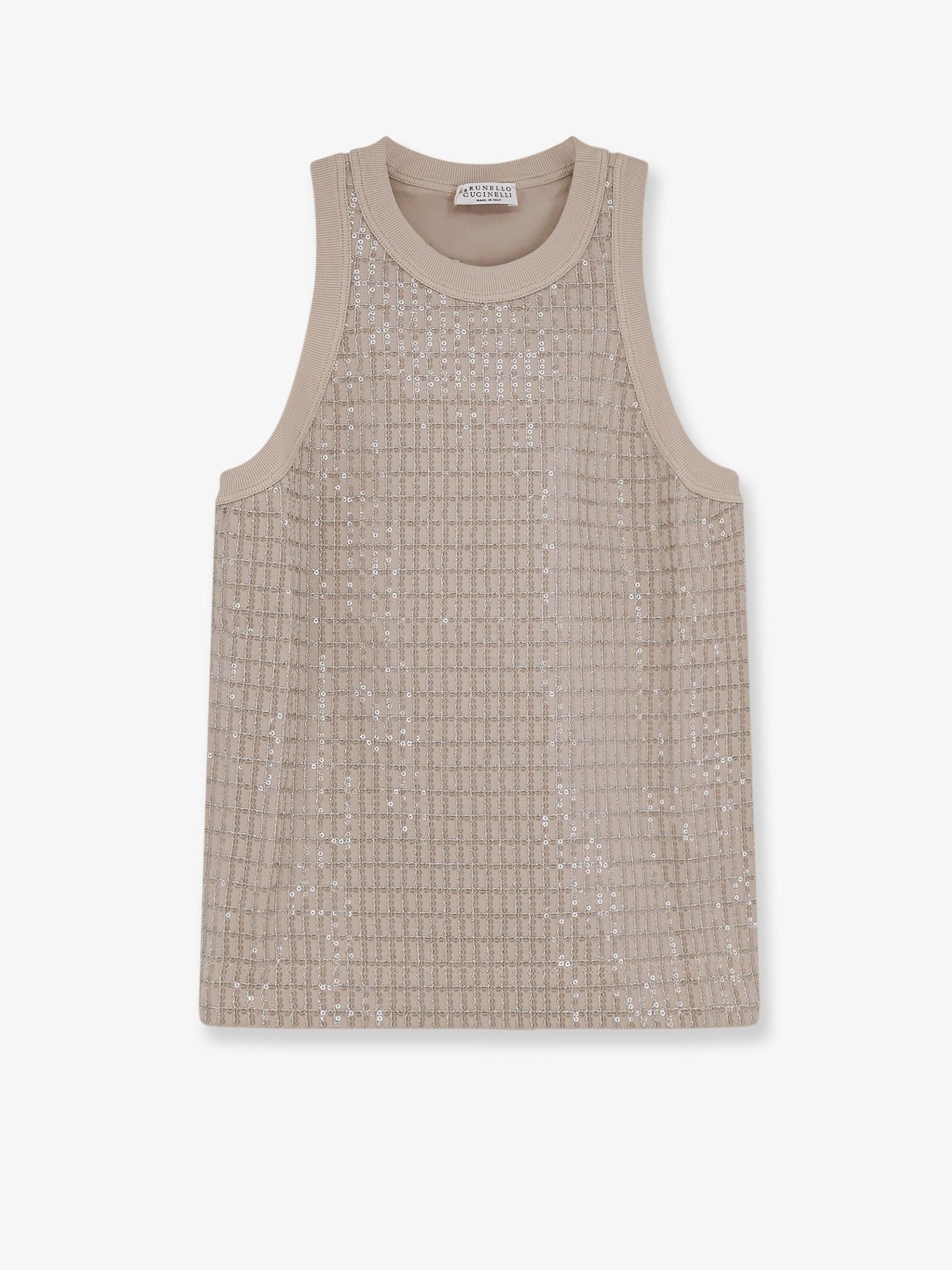 Brunello Cucinelli Brunello Cucinelli Dazzling pattern jersey tank top Tag Size L Women - USA Tariffs Included Size L / US 10 / IT 46 - 1 Thumbnail