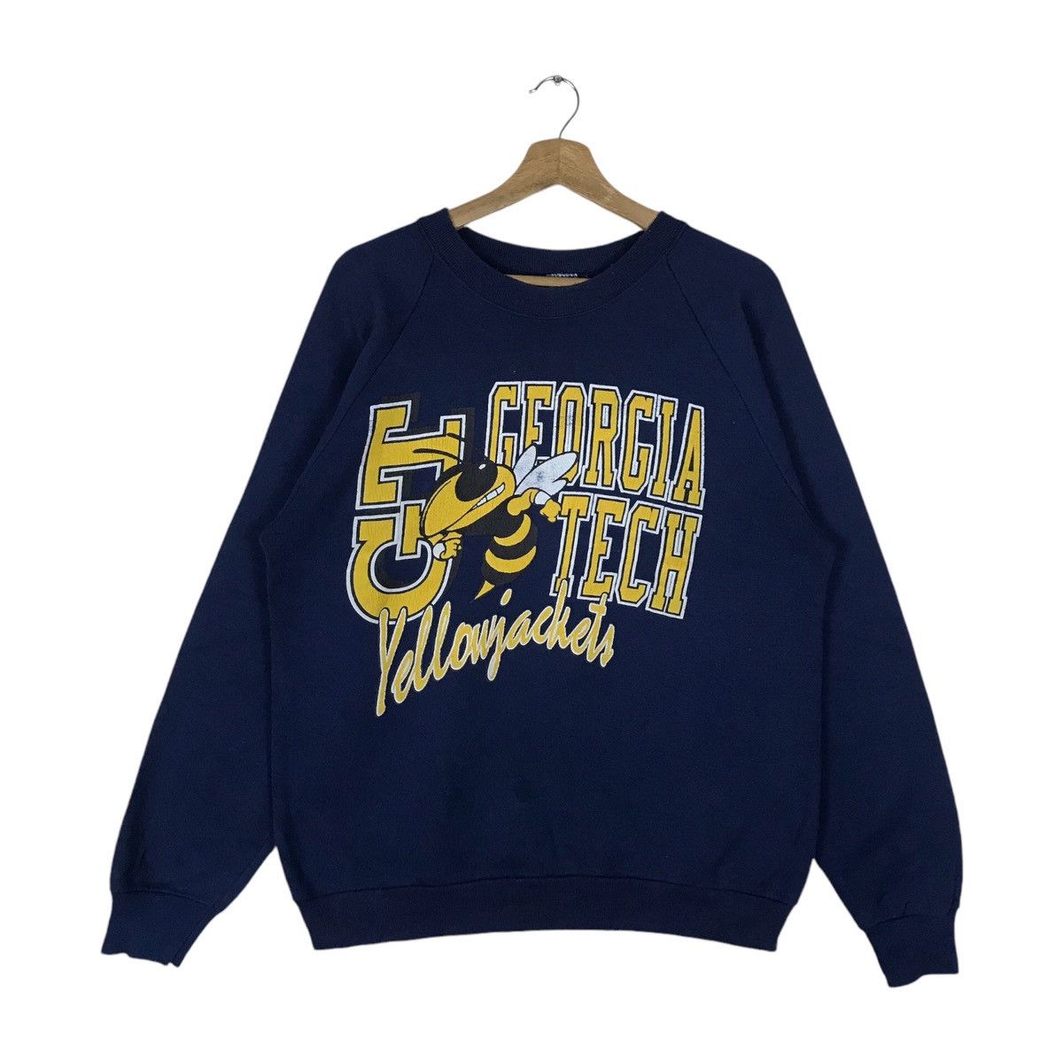 Hanes Vintage Hanes Georgia Tech Yellow Jacket Pullover Jumper Size US M / EU 48-50 / 2 - 1 Thumbnail