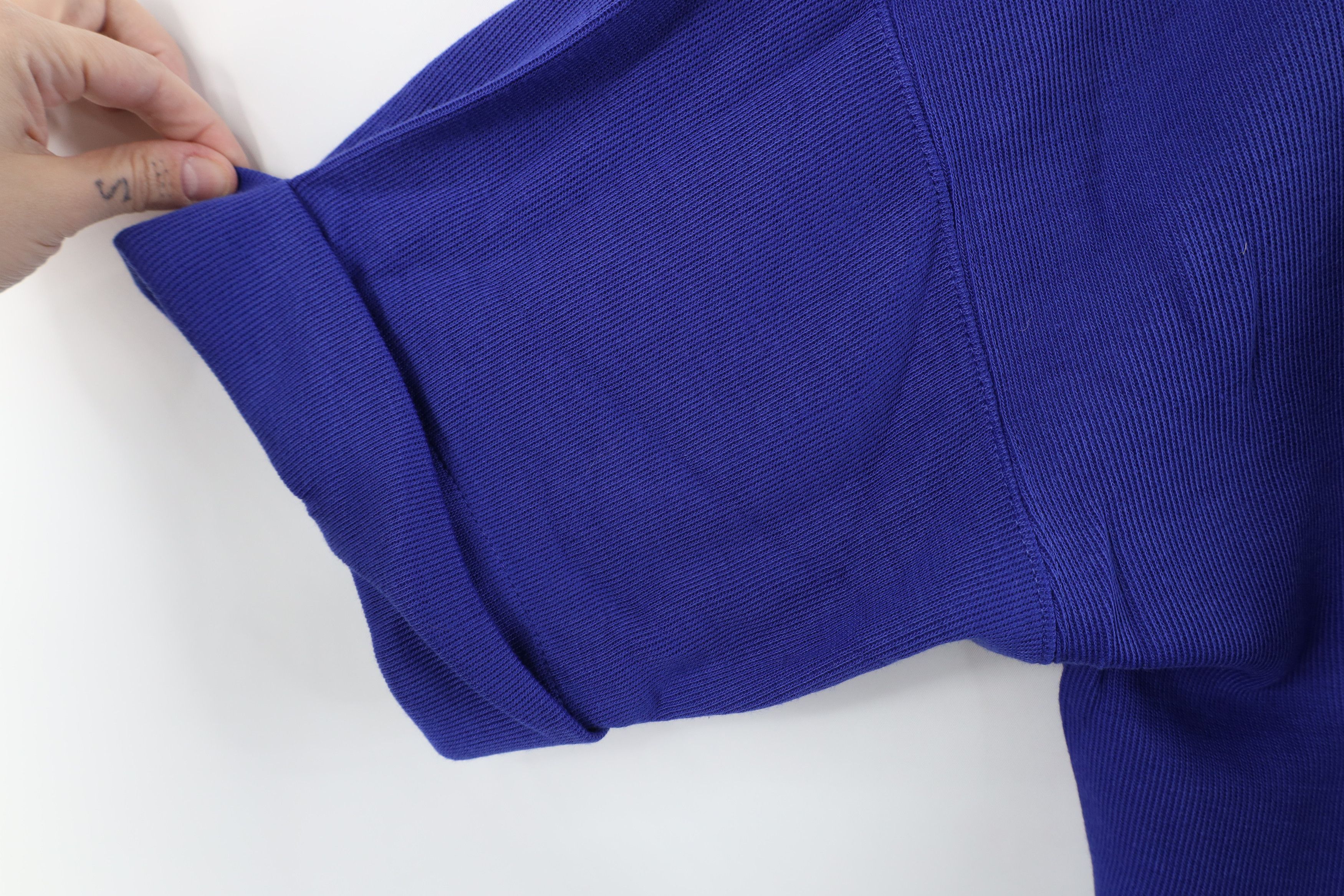 Express × Vintage Deadstock Vintage 90s Express Ribbed Knit T-Shirt Blue Size L / US 10 / IT 46 - 5 Thumbnail