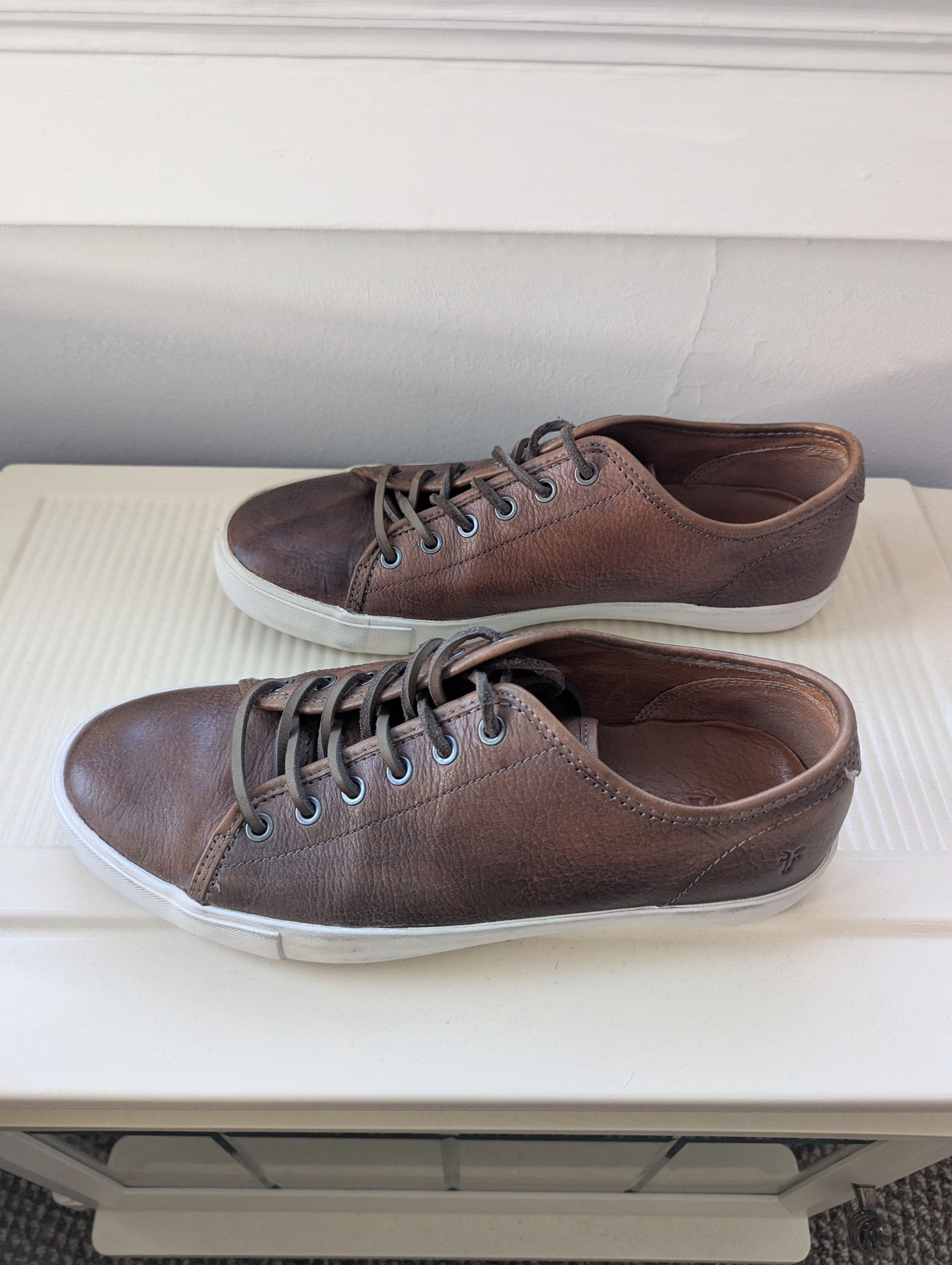Frye Frye Brett Brown Leather Low Top Lace Up Lifestyle Sneakers Size US 9 / EU 42 - 3 Thumbnail