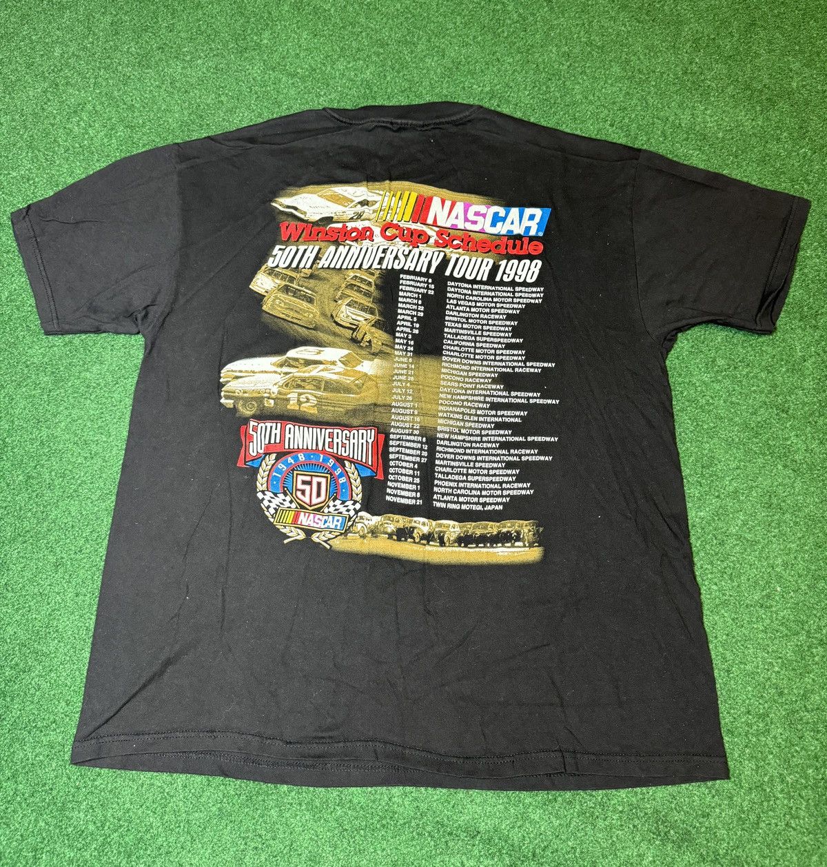 Vintage Vintage 90s Nascar 50th Anniversary Winston Cup T Shirt Size US XL / EU 56 / 4 - 4 Thumbnail