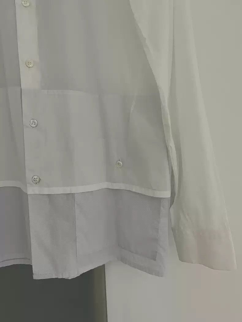 Raf Simons Raf Simons Men's blue and white stitching shirt-2505 Size US M / EU 48-50 / 2 - 2 Thumbnail