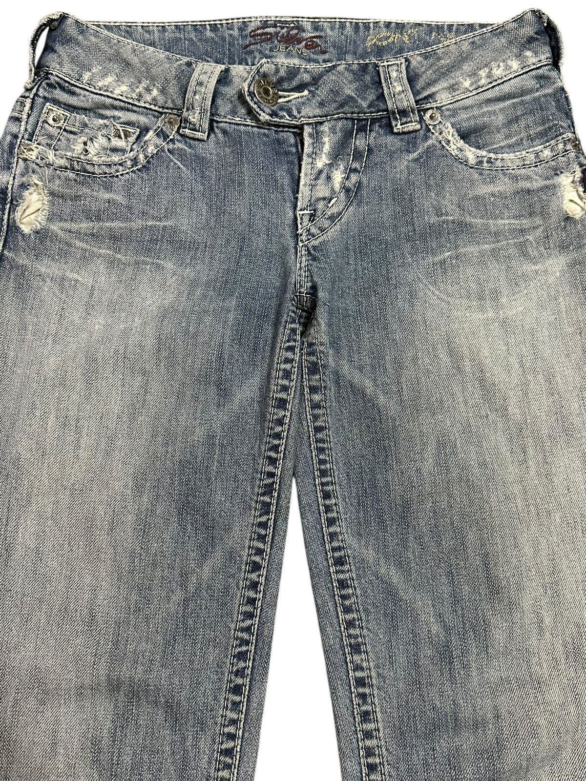 If Six Was Nine Vintage Japanese Brand Blue Faded Wash Style Flare Jeans Size US 27 - 3 Thumbnail