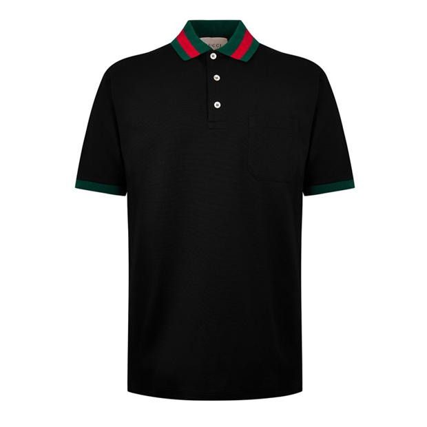 image of Gucci O1G2R1Mq0424 Polo Shirts In Black, Men's (Size XL)