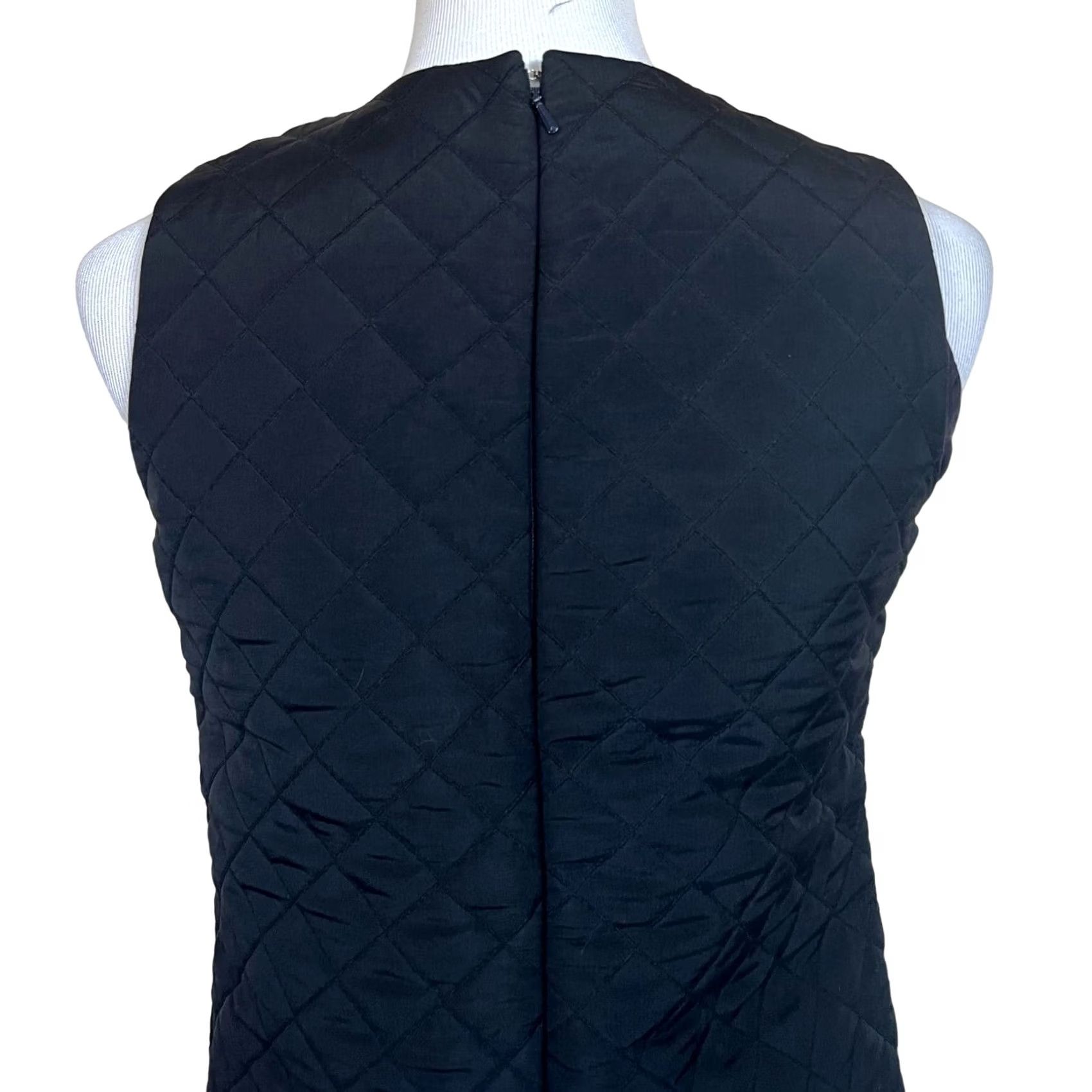 Vintage VINTAGE TRA MAD RKE Dress Black Quilted Sleeveless Shift 0 Women’s Knee Length Dress Womens Size XS / US 0-2 / IT 36-38 - 7 Thumbnail