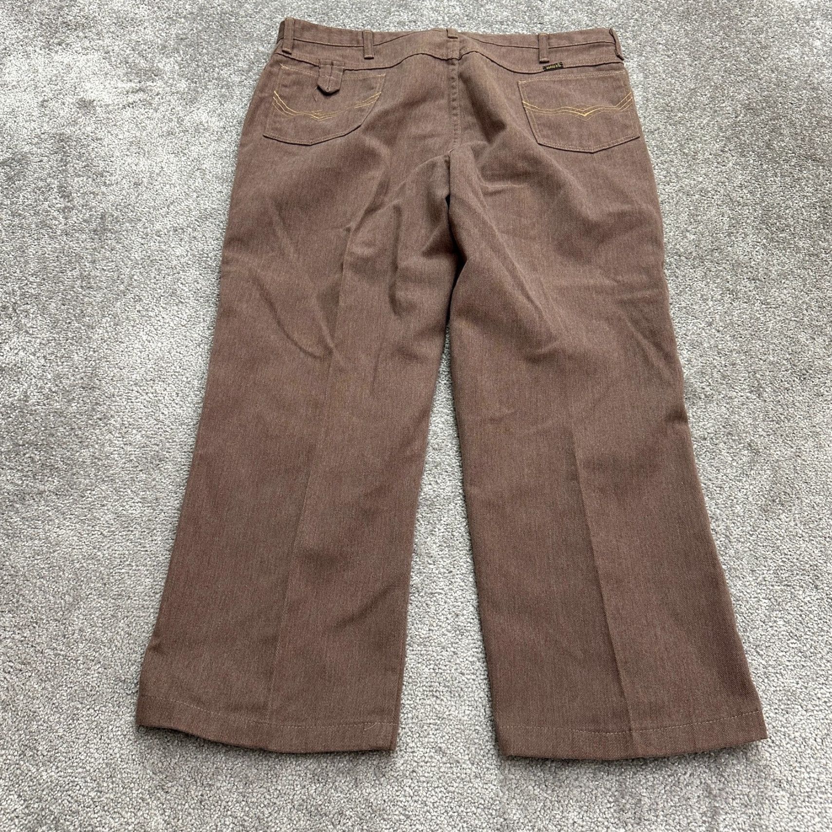 Vintage Maverick Jeans Mens 40L Brown Straight Leg Cropped Casual Classic Outdoor 38x26 Size US 40 / EU 56 - 2 Thumbnail