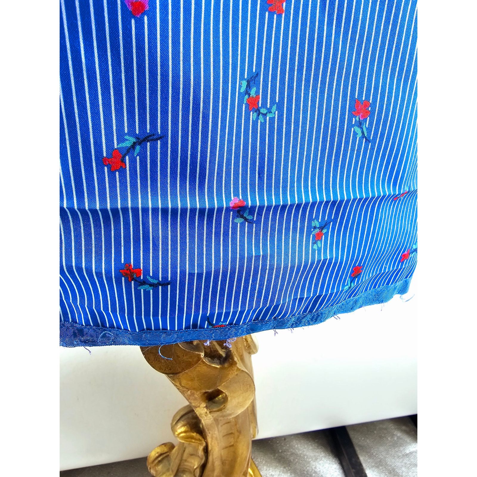 Vintage vtg 70's Jamison Boutique Blue Pinstriped Red floral Dress M Size M / US 6-8 / IT 42-44 - 6 Thumbnail