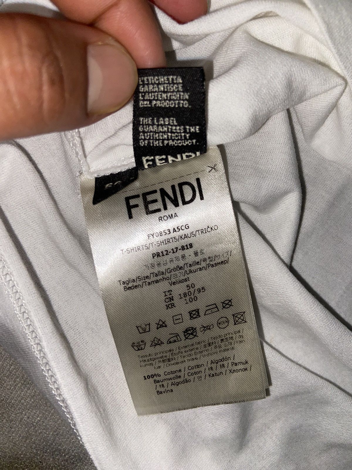 Fendi FENDI ROMA CAT WHITE TEE Size US M / EU 48-50 / 2 - 7 Thumbnail