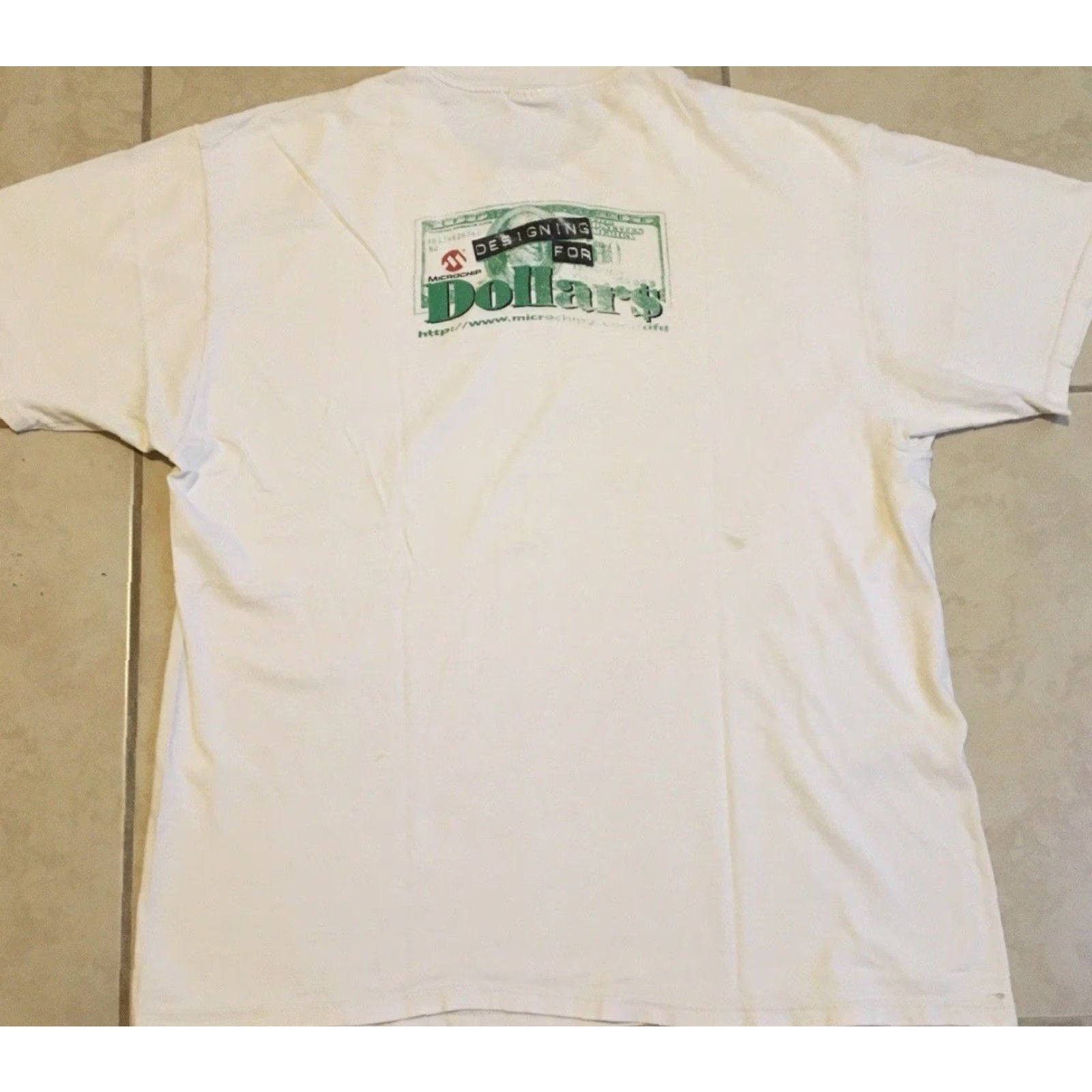 Apple VINTAGE 90s Apple Shirt XL White Grunge Internet Tech Microchip Big Cash Distress Mens Size US XL / EU 56 / 4 - 2 Thumbnail
