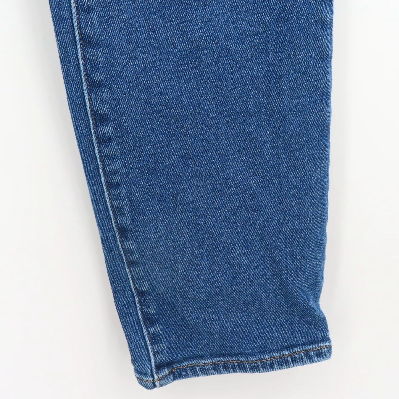 J Brand J Brand Women 28 Rugby High Rise Crop Jeans JB001144 Solid Blue Denim Pockets Size 28" / US 6 / IT 42 - 3 Thumbnail