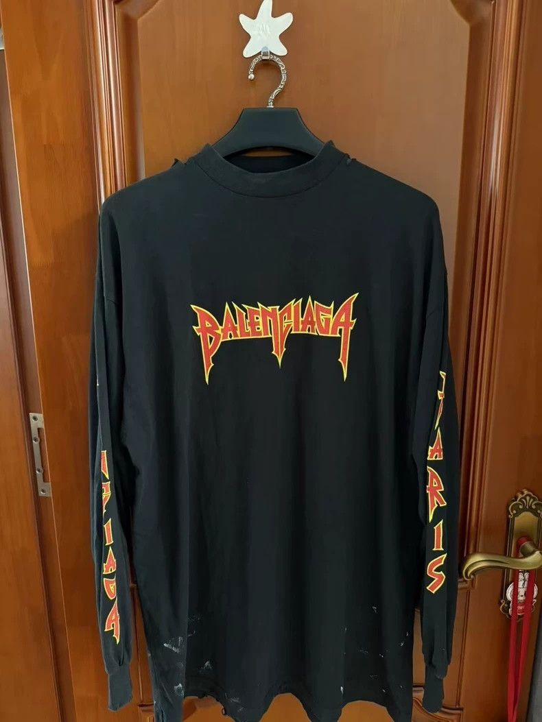 Balenciaga Flame splash ink long sleeve