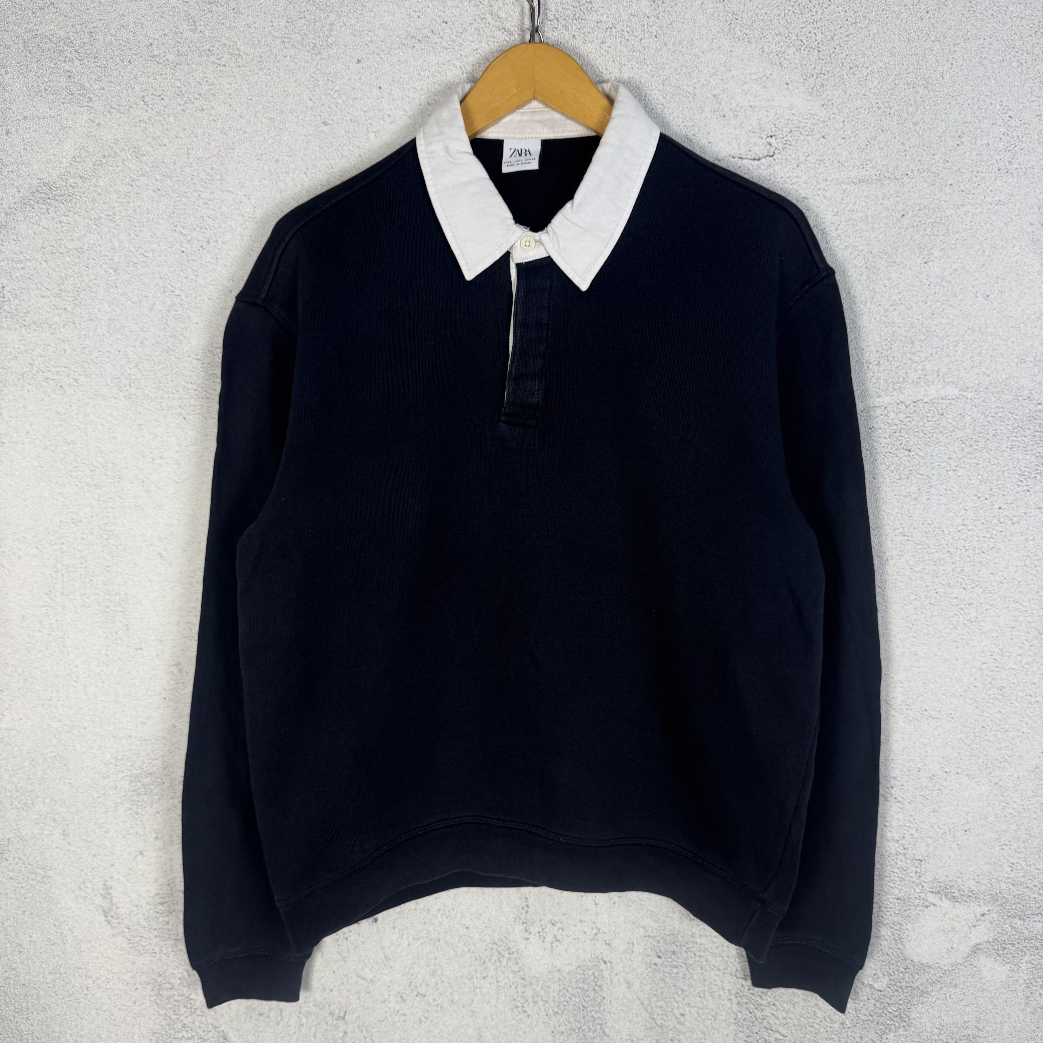 Zara Zara Collared Sweatshirt Crewneck Half Button Size US L / EU 52-54 / 3 - 1 Thumbnail