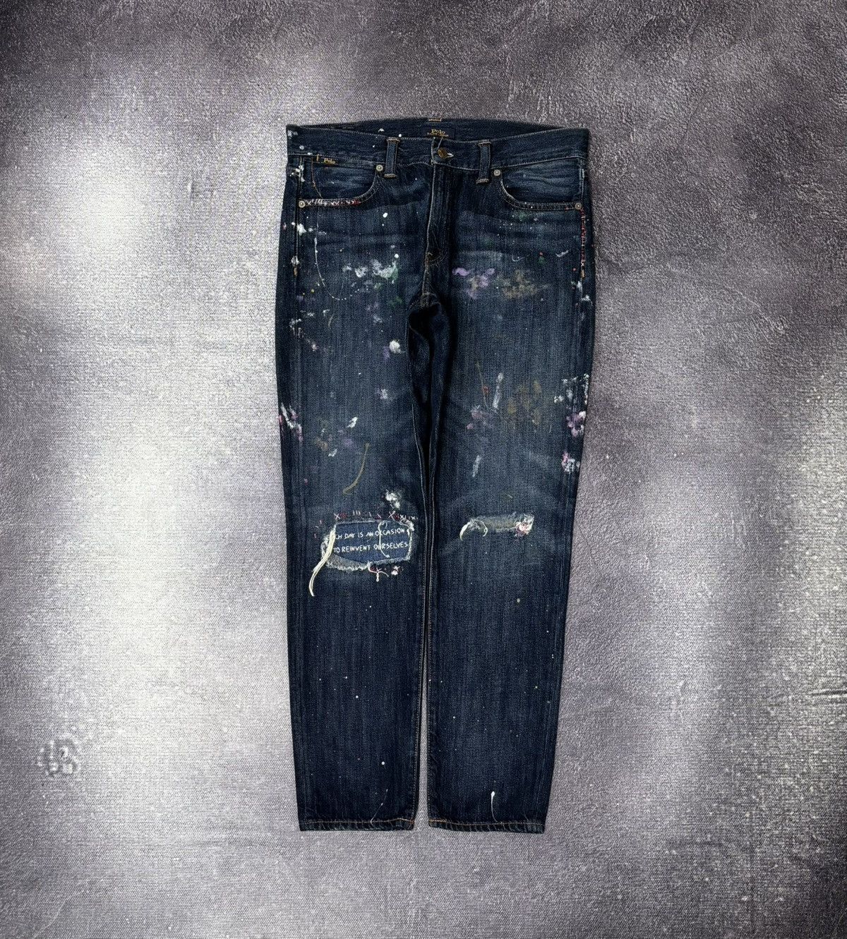 Polo Ralph Lauren Polo Ralph Lauren Astor Slim Boyfriend Painted Denim Jeans Size US 28 / EU 44 - 1 Thumbnail