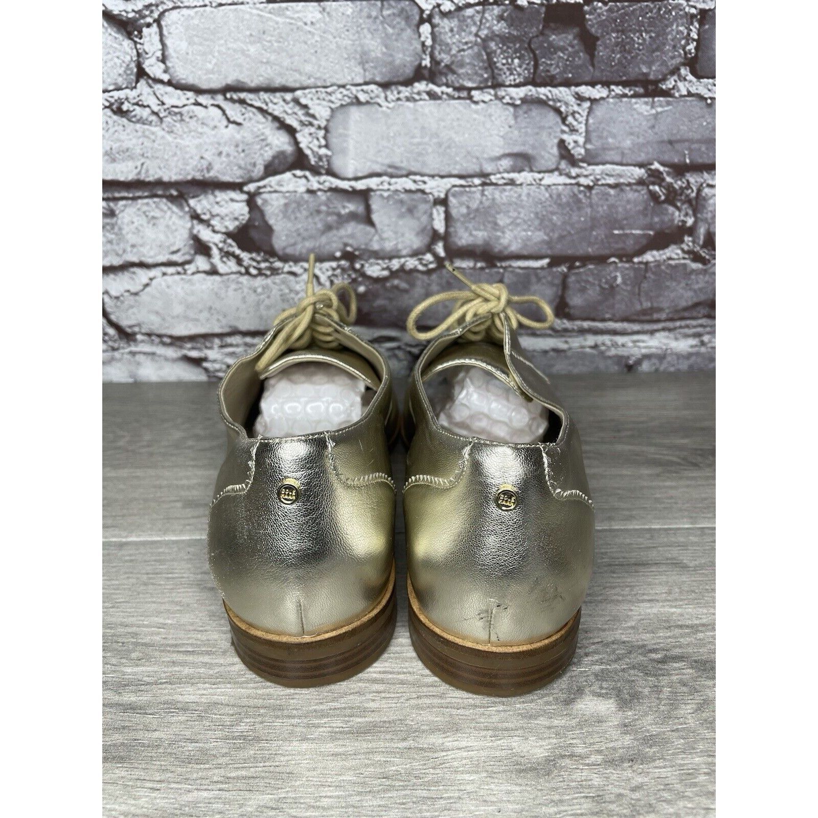 Cole Haan COLE HAAN Go To Collection Arden Gold Metallic Leather Oxfor Size US 10 / IT 40 - 4 Thumbnail