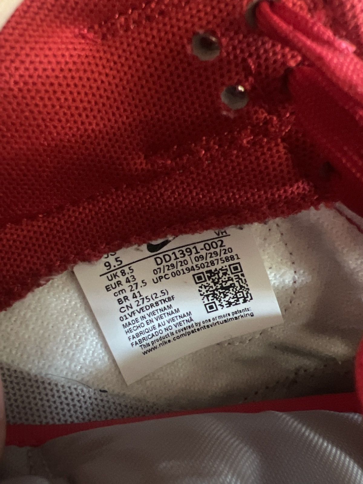 Nike NIKE DUNK LOW “UNLV” Size US 9.5 / EU 42-43 - 6 Thumbnail