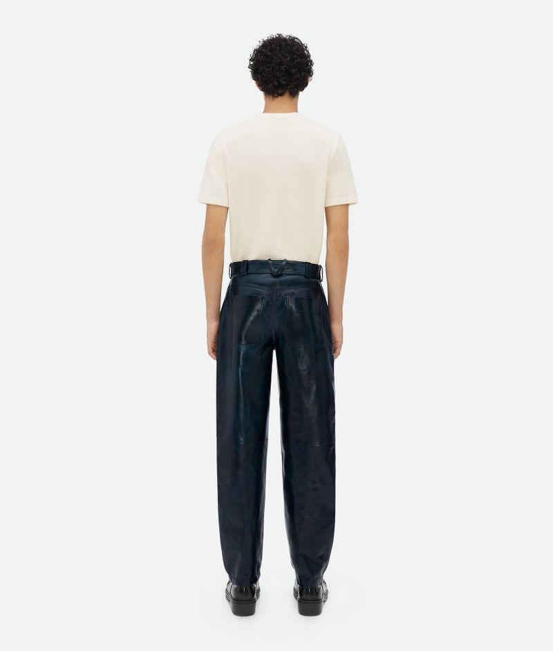 Bottega Veneta o1s1rm0326 Leather Belted Trousers in Blue Size US 38 / EU 54 - 3 Thumbnail