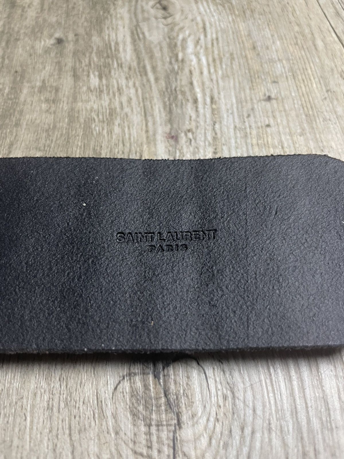 Saint Laurent Paris Sample hedi Black Studded Leather Cuff bracelet Size ONE SIZE - 4 Thumbnail