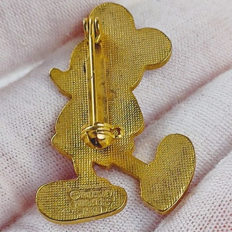 Disney Vintage Disney Mickey Mouse Enamel Brooch Gold-Toned Taiwan Size ONE SIZE - 5 Thumbnail