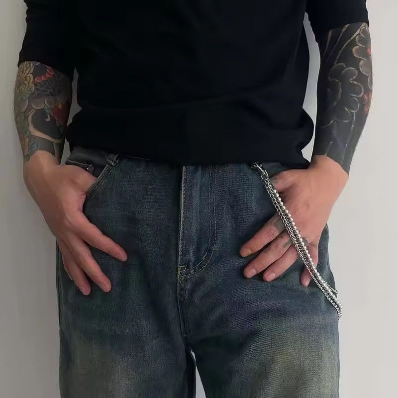 Other Silver Color Multilayer Pant Chain Size ONE SIZE - 2 Thumbnail