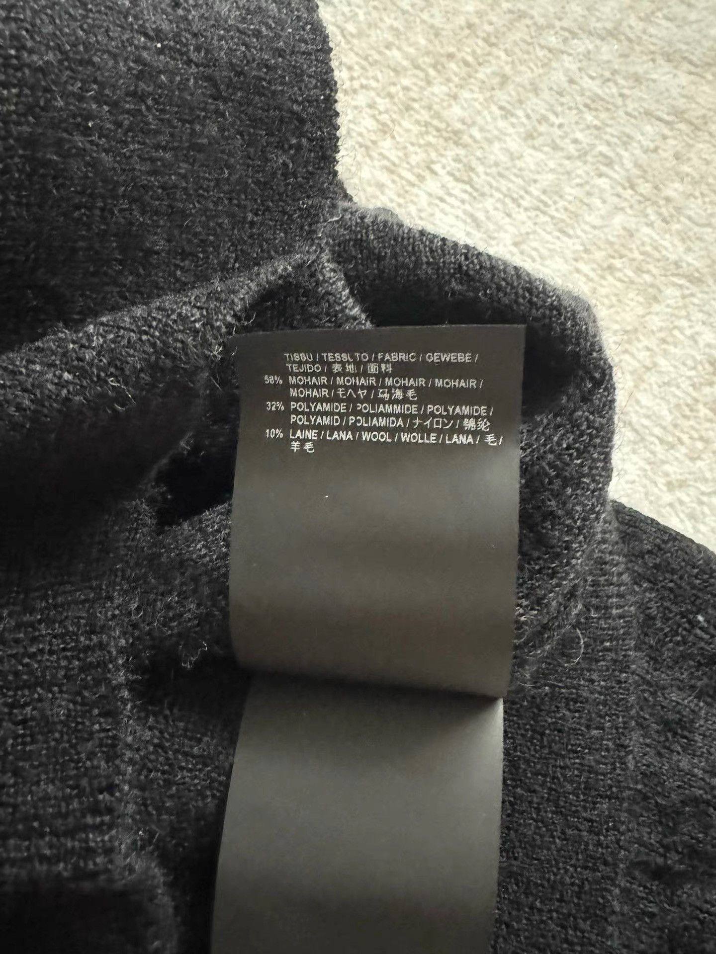 Saint Laurent Paris SLP 16AW Black Woven Mohair Wool Brushed Tiger Head K33 Size US M / EU 48-50 / 2 - 4 Thumbnail