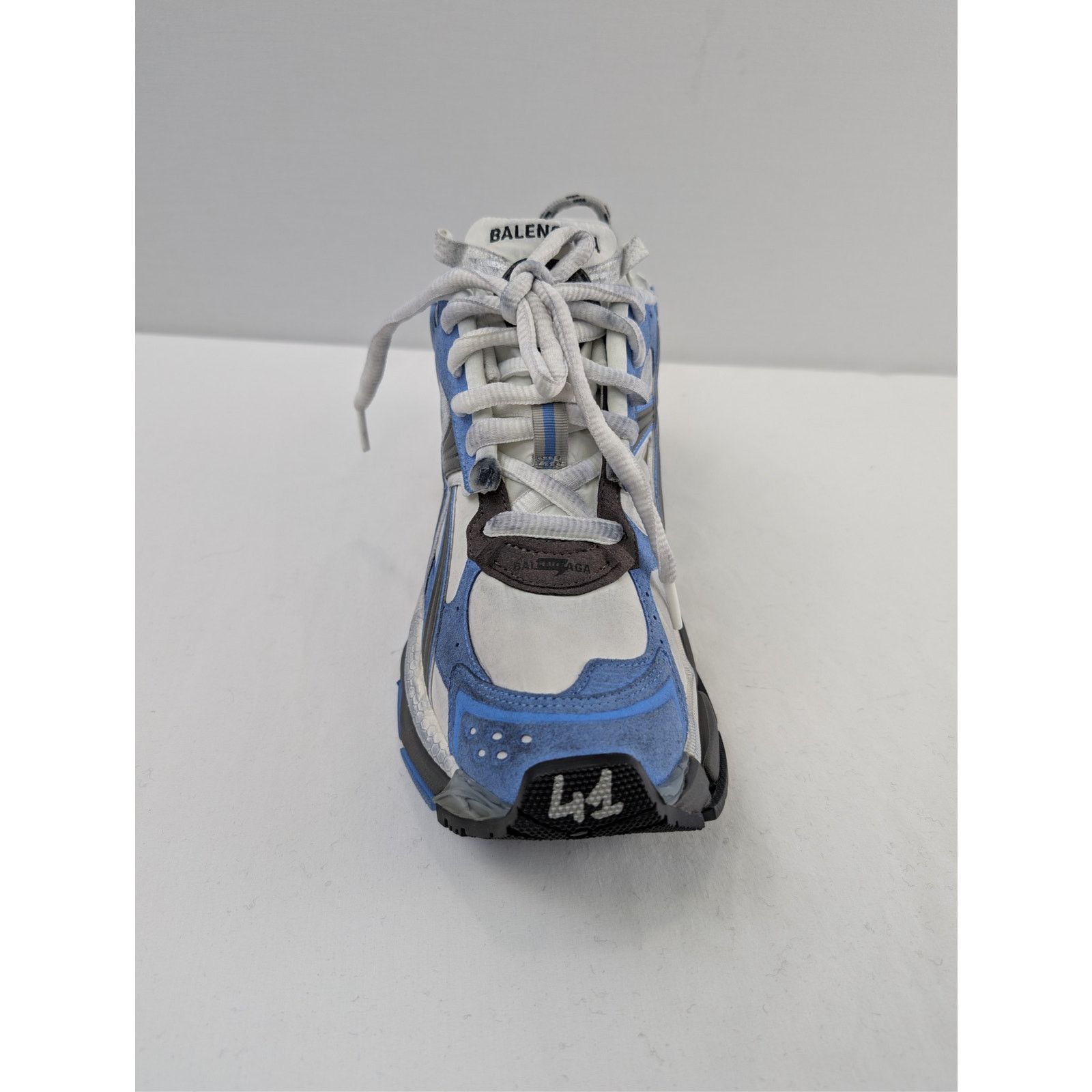 Balenciaga o1rshd1 Q:2 / Nylon Suede Mesh Runner Sneakers in Multicolor Size US 9 / EU 42 - 11 Thumbnail