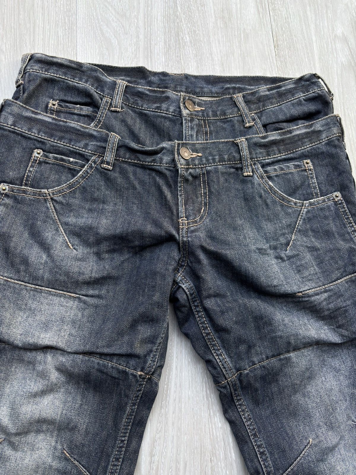 Japanese Brand PPFM double waist jeans Size US 33 - 2 Thumbnail