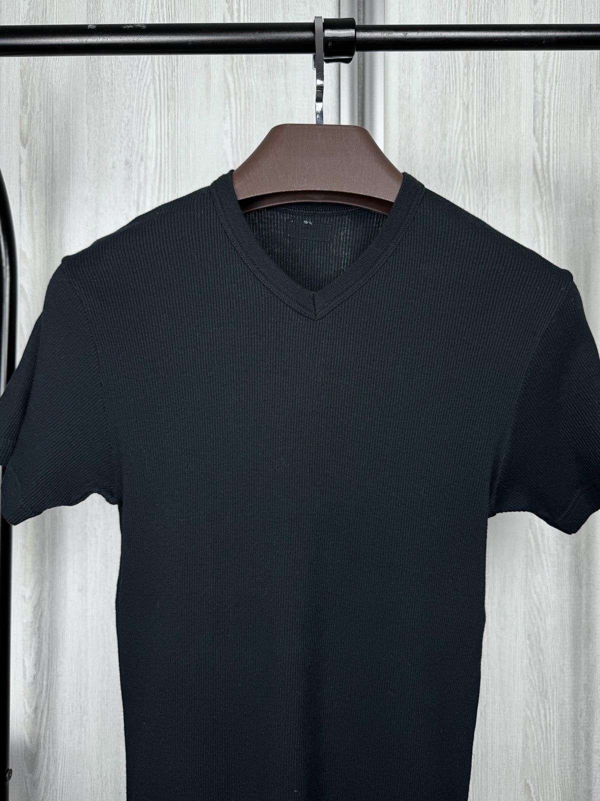 Dolce & Gabbana Dolce & Gabbana Intimo black ribbed stretched unisex t-shirt Size L / US 10 / IT 46 - 3 Thumbnail