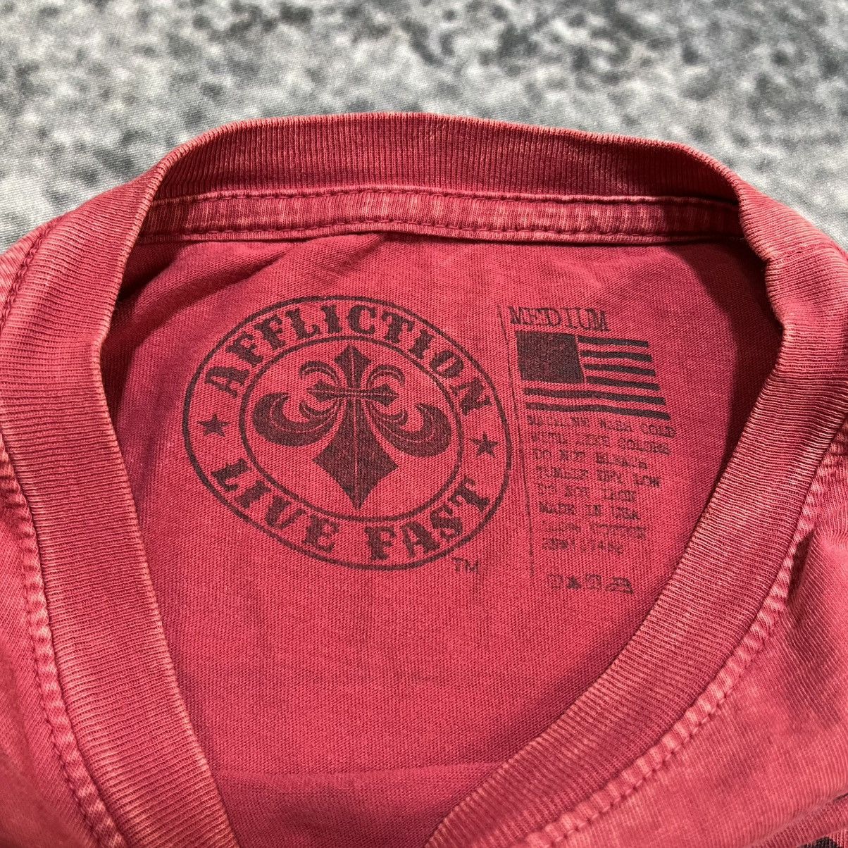Affliction Affliction Live Fast Red Skull Wings Grunge T Shirt Large Size US L / EU 52-54 / 3 - 7 Thumbnail