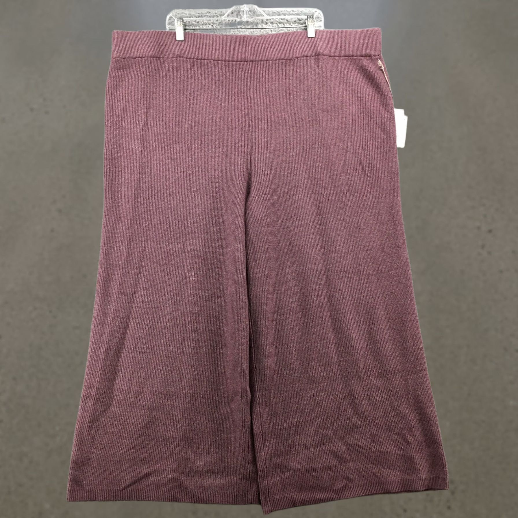 Vintage A New Day Purple 3X Wide-Leg Pants High Rise Pull On Womens Pant Shirt? Size XXL / US 16-18 / IT 52-54 - 1 Thumbnail