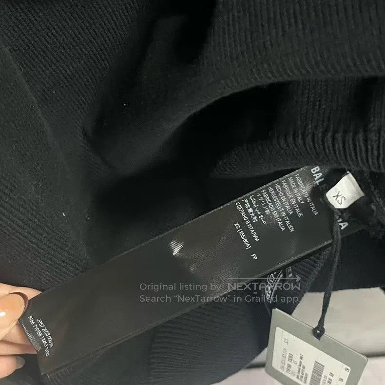 Balenciaga Balenciaga Black printed and embroidered round neck long-s Size US L / EU 52-54 / 3 - 3 Thumbnail