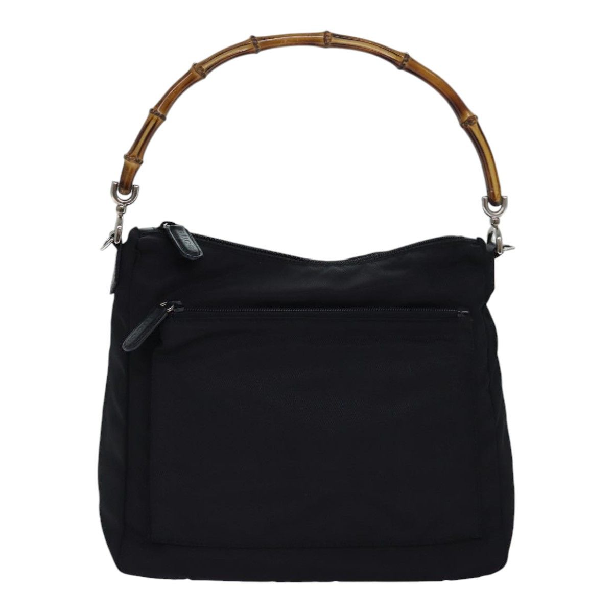 Gucci Bamboo Black Leather Handbag (Pre-Owned) Size ONE SIZE - 1 Thumbnail