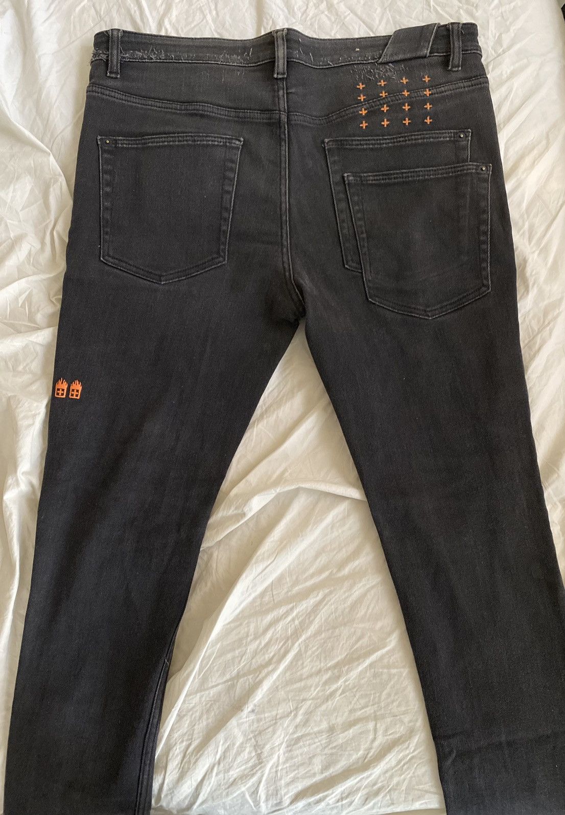 KSUBI x Travis authentic Scott Black Flame Chitch Jeans