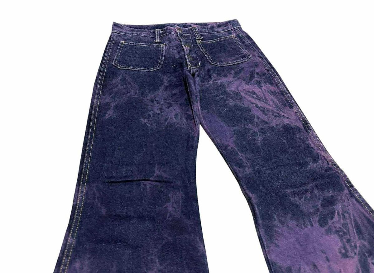Japanese Brand 🔥Y2K Vintage Blue Way Flared Denim Bootcut Acid Purple Size US 29 - 2 Thumbnail